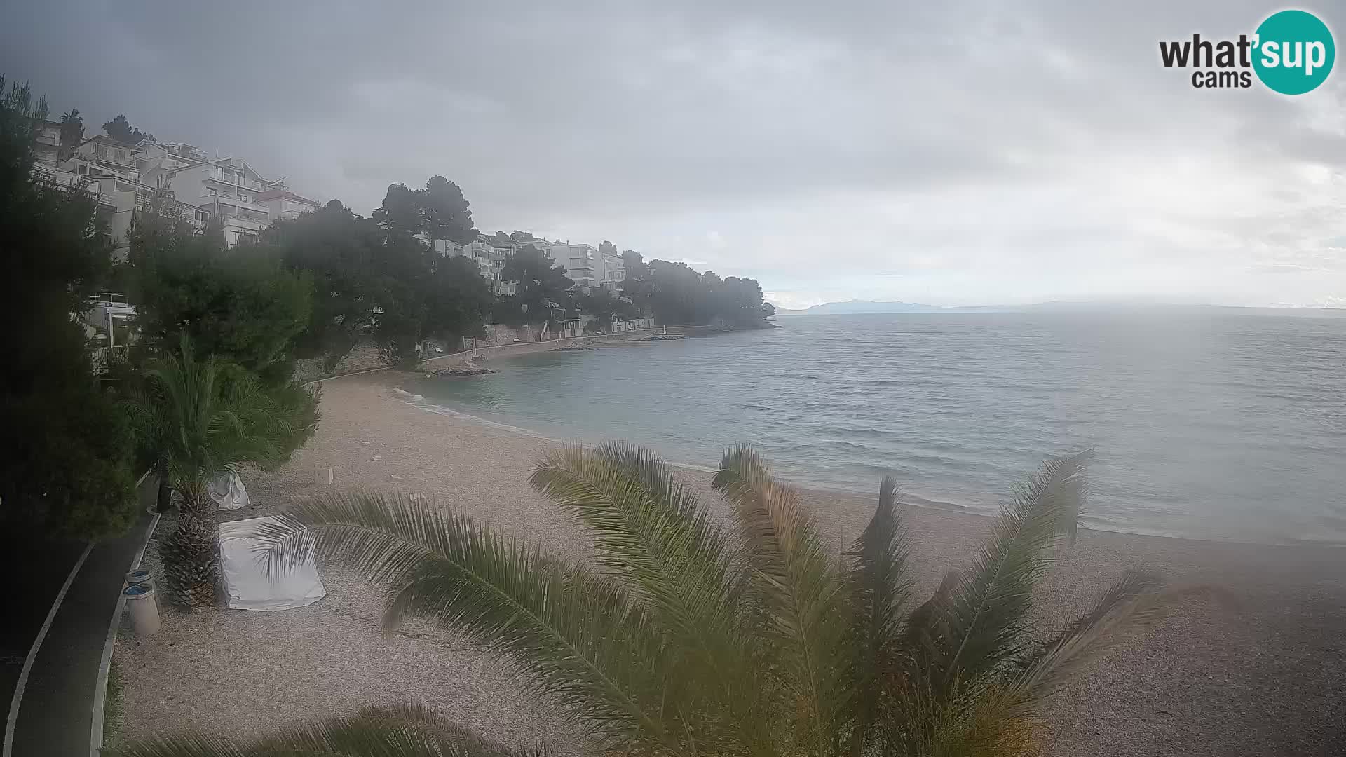 Webcam Plage Lučica Brela – Vue en direct sur la côte adriatique