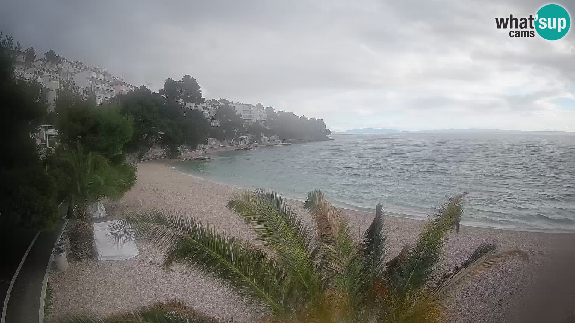 Webcam Playa Lučica Brela – Vista en directo de la costa adriática