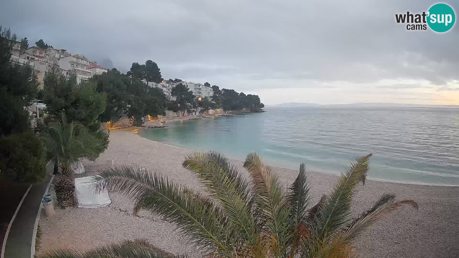 Webcam Lučica Beach Brela – Live View from the Adriatic Coast