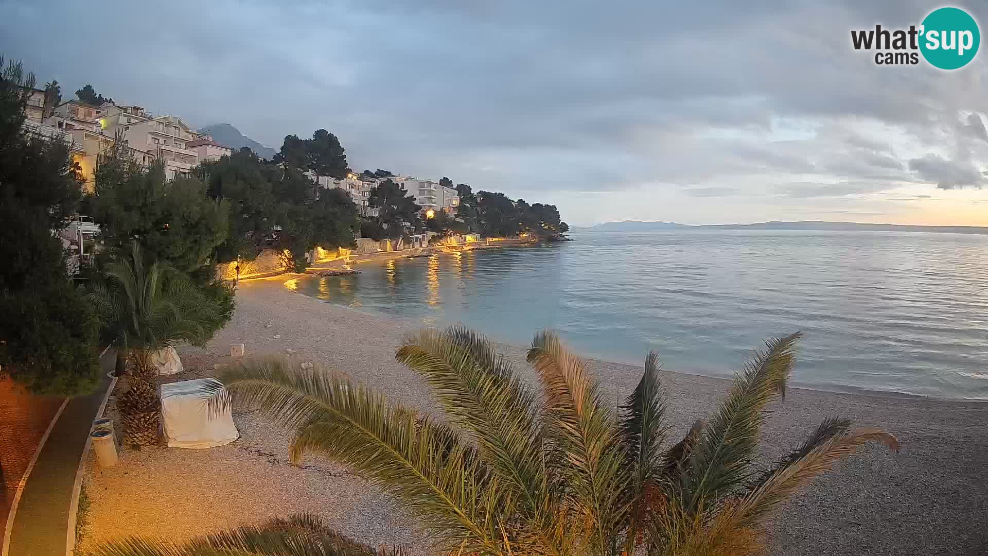 Webcam Lučica Beach Brela – Live View from the Adriatic Coast