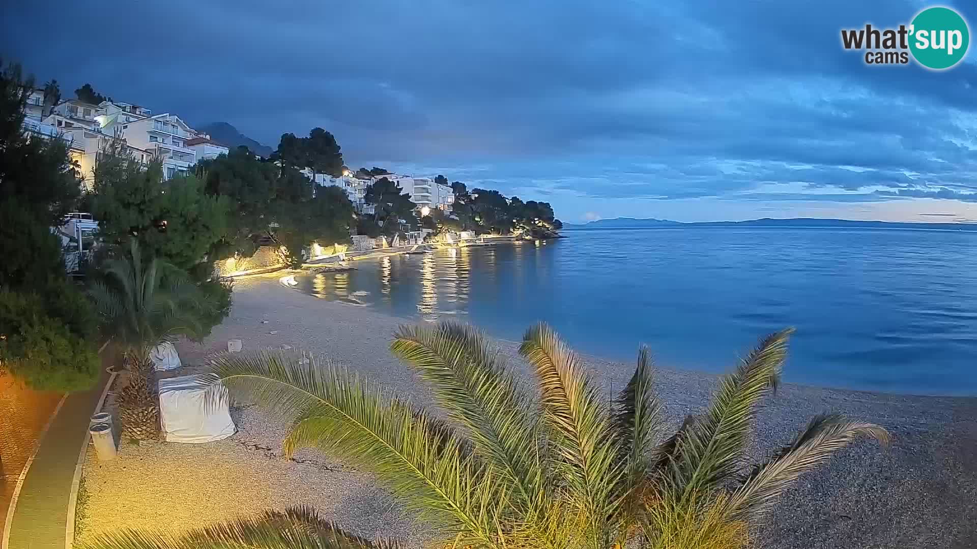 Webcam Playa Lučica Brela – Vista en directo de la costa adriática