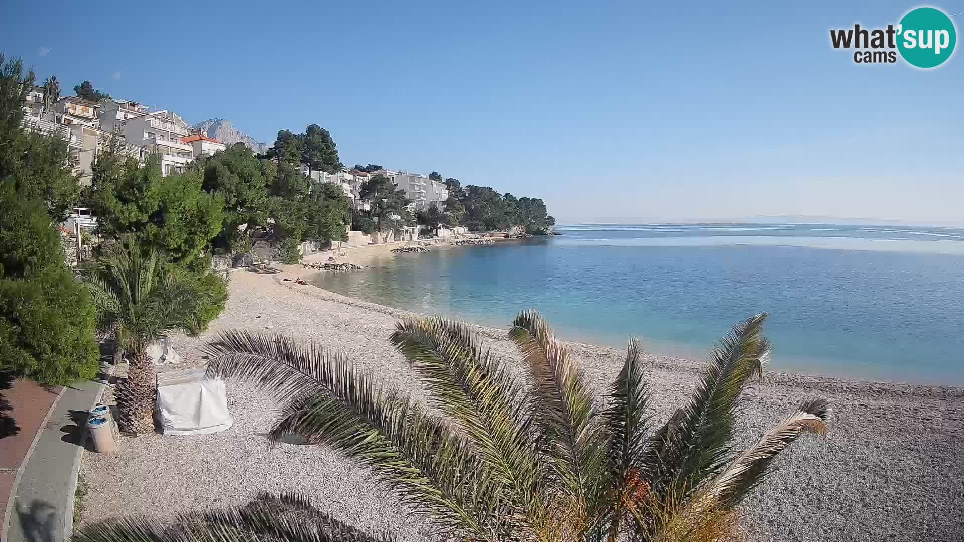 Webcam Lučica Beach Brela – Live View from the Adriatic Coast