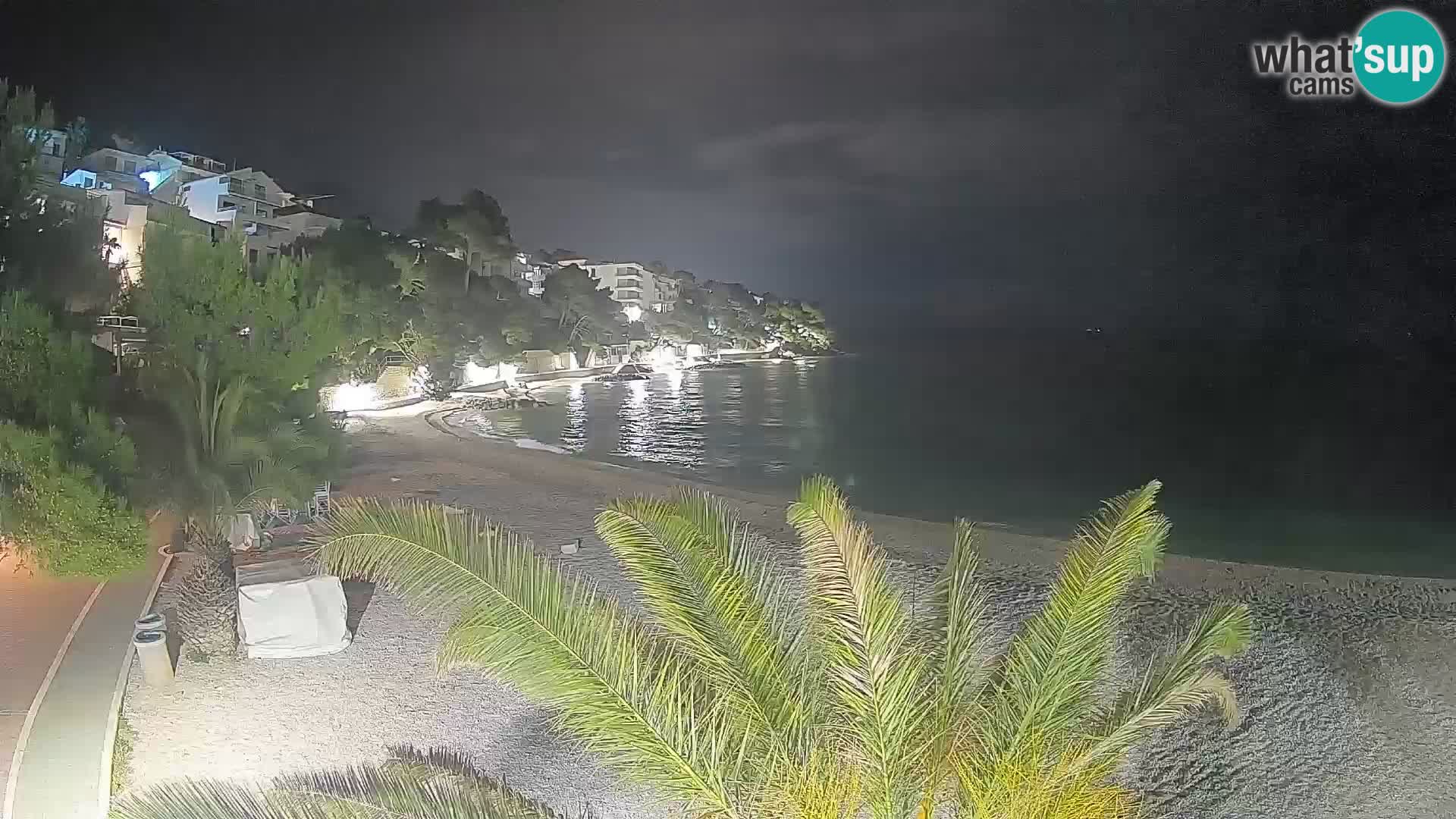 Webcam Lučica Strand Beach Brela – Liveblick von der Adriaküste