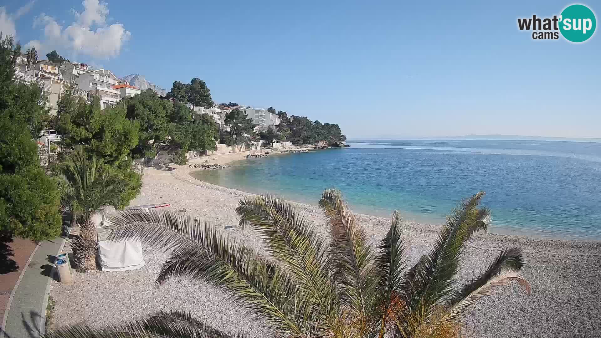 Webcam Lučica Beach Brela – Live View from the Adriatic Coast
