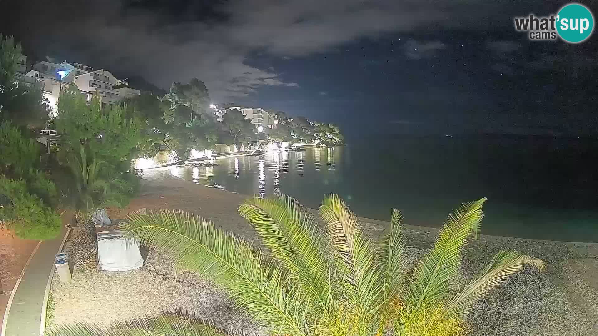 Webcam Lučica Strand Beach Brela – Liveblick von der Adriaküste