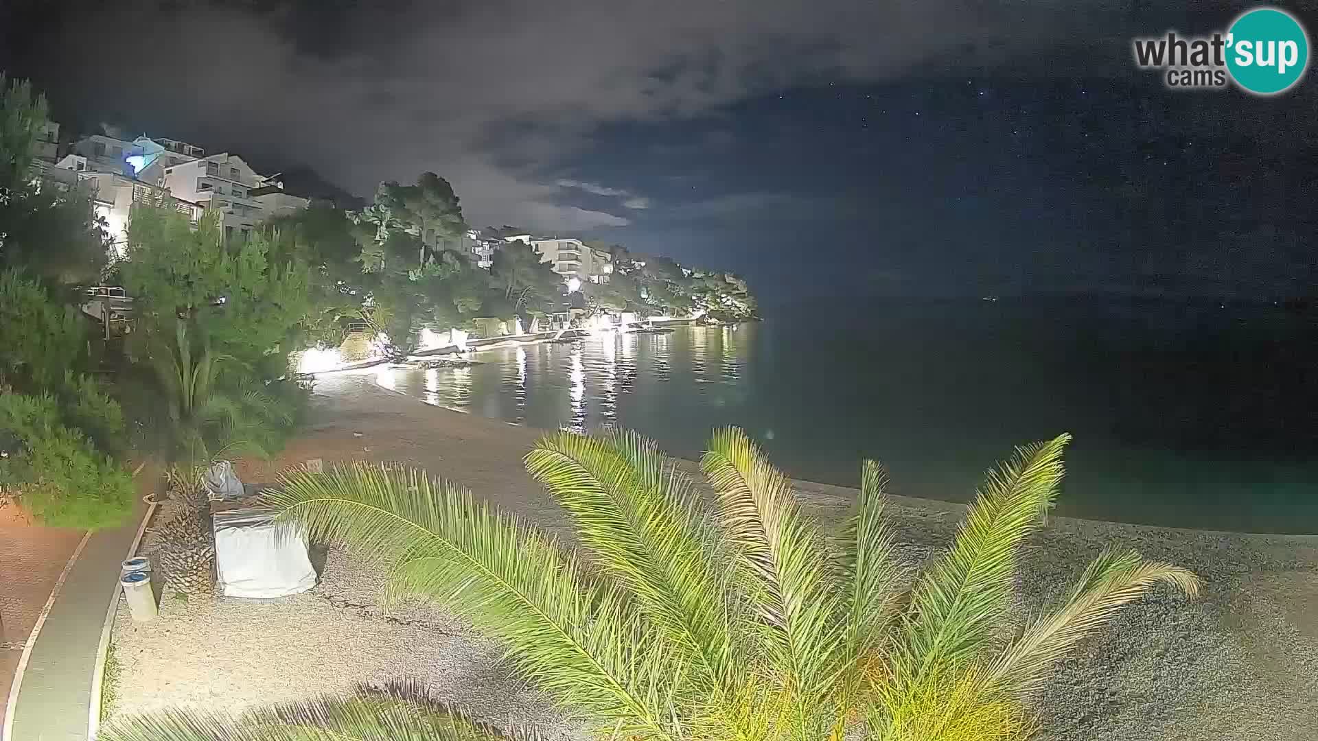 Webcam Lučica Strand Beach Brela – Liveblick von der Adriaküste