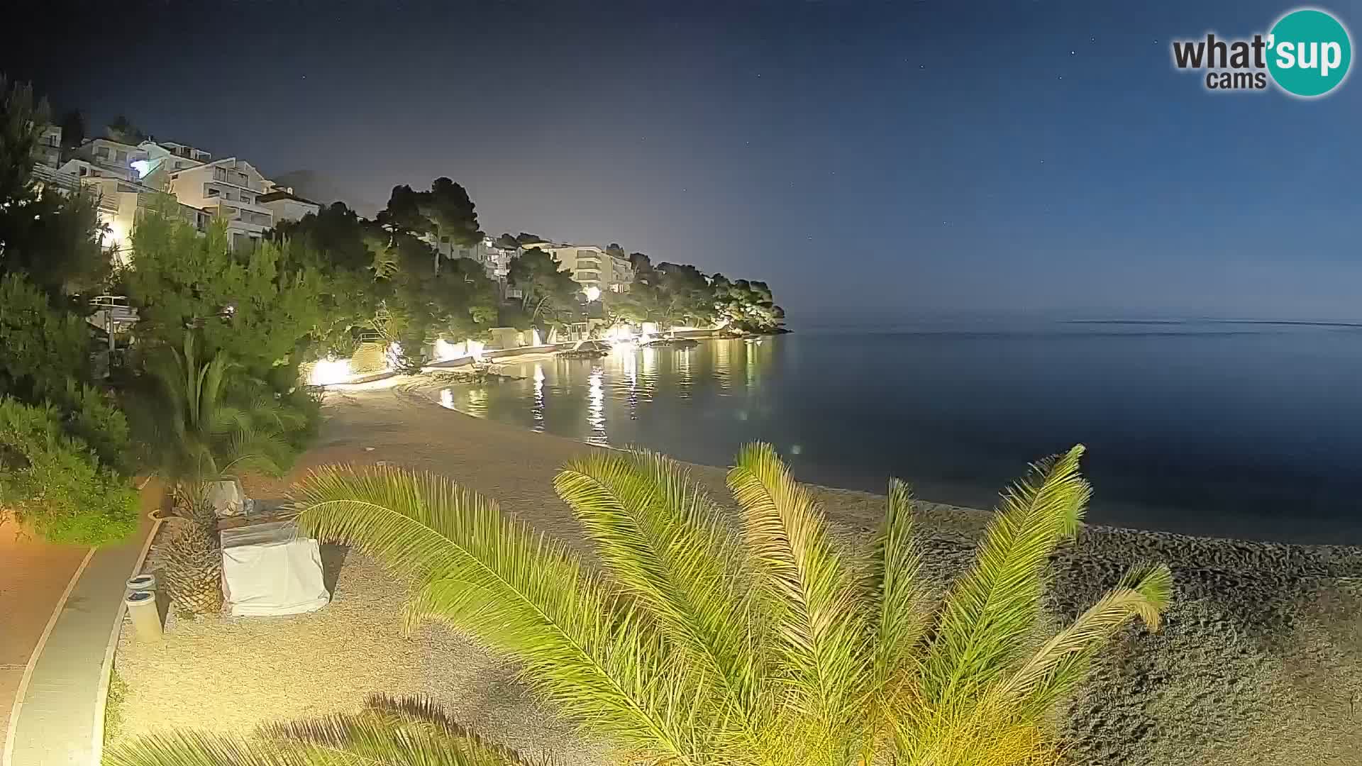 Webcam Spiaggia Lučica Brela – Vista live sulla costa adriatica