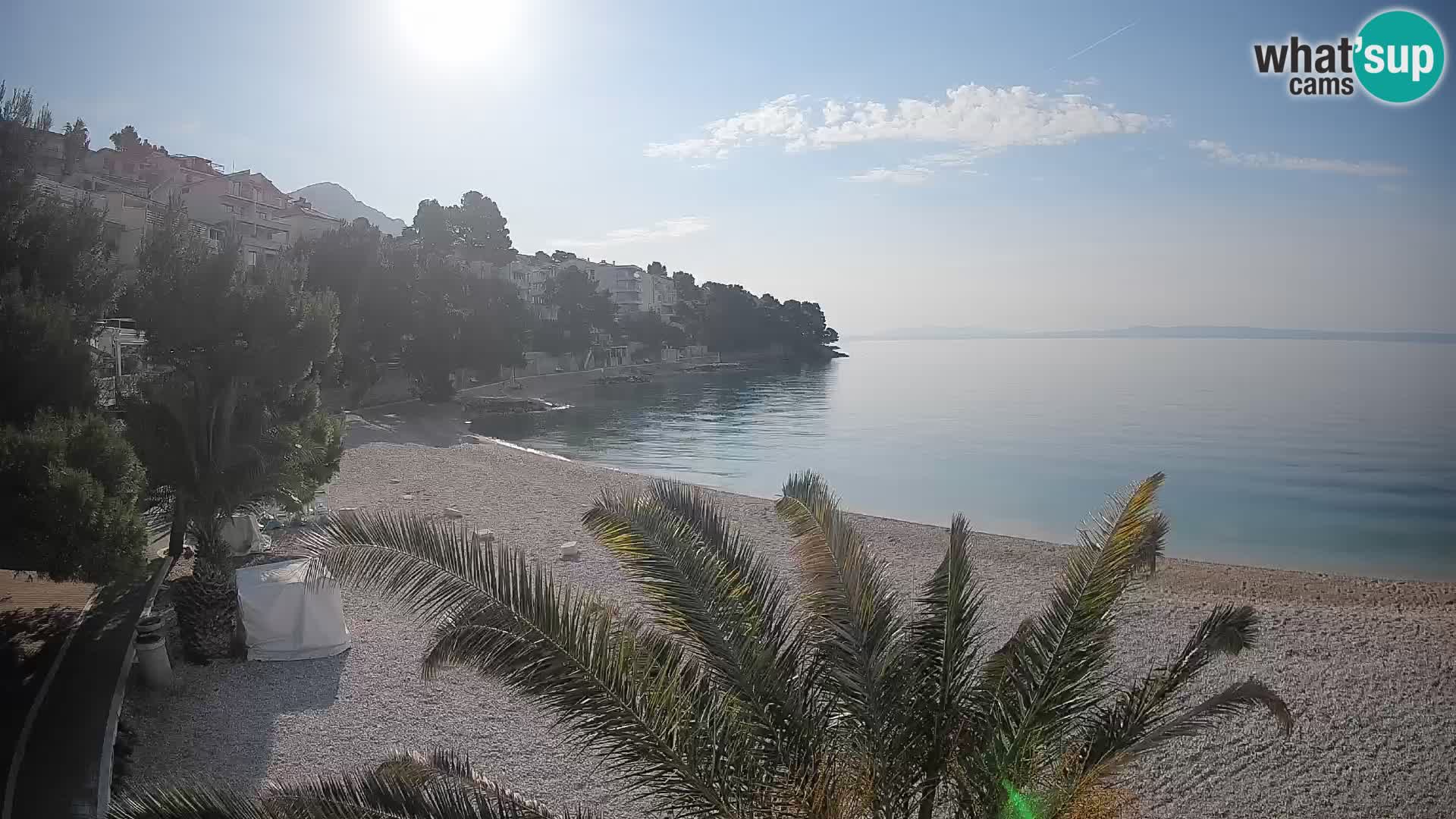 Webcam Spiaggia Lučica Brela – Vista live sulla costa adriatica