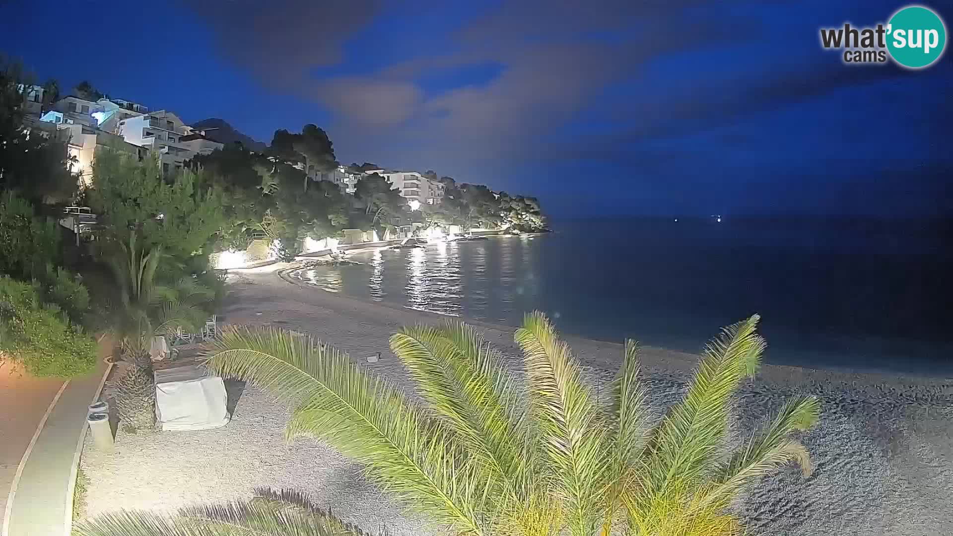 Webcam Plage Lučica Brela – Vue en direct sur la côte adriatique