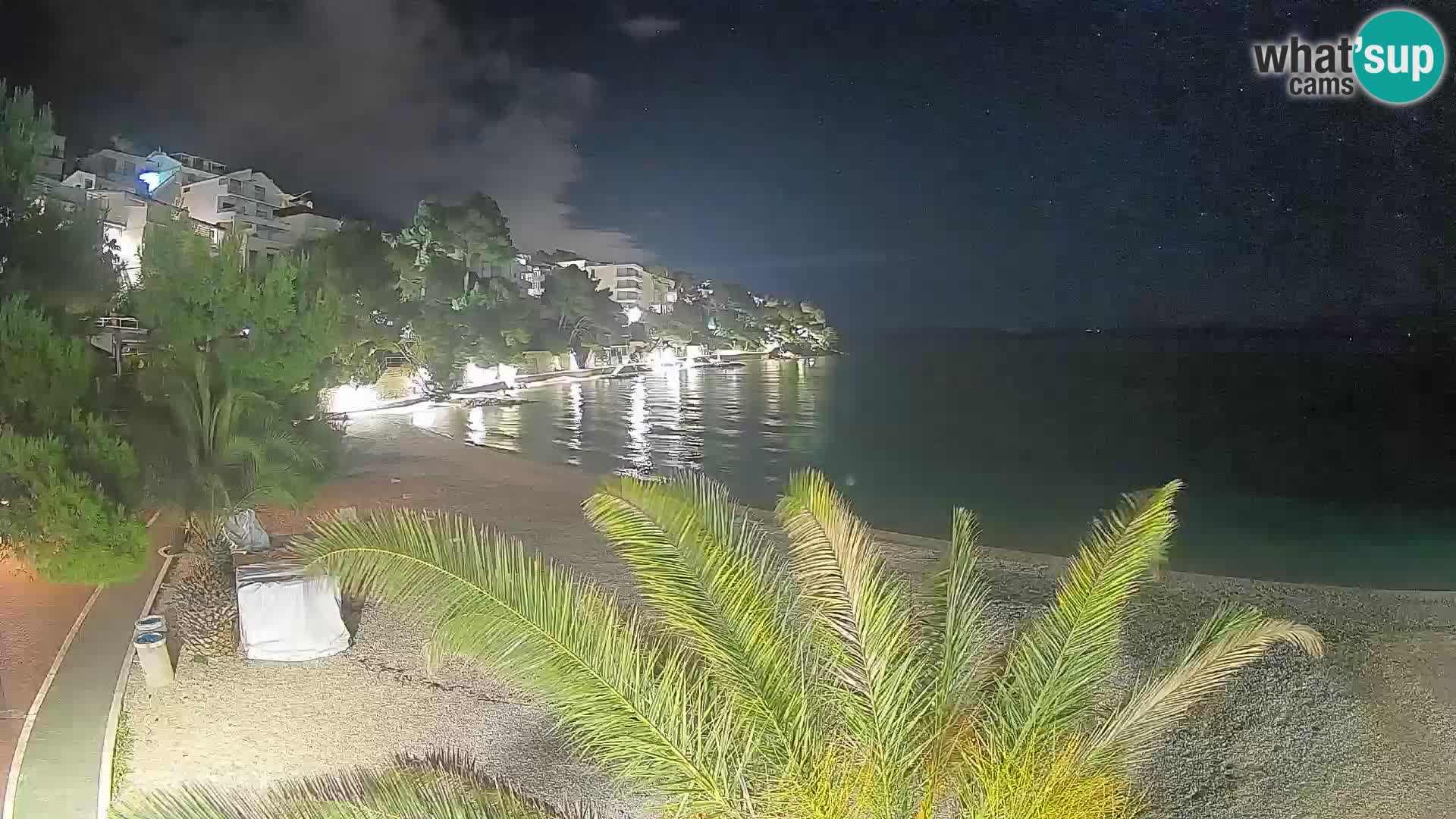 Webcam Lučica Strand Beach Brela – Liveblick von der Adriaküste