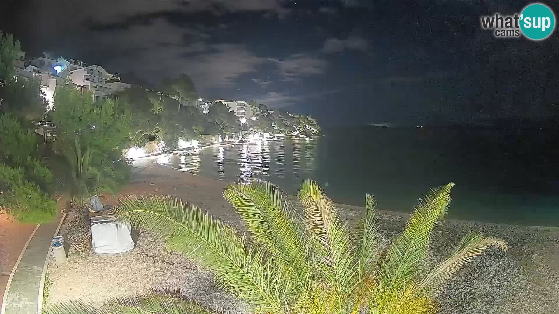Webcam Lučica Strand Beach Brela – Liveblick von der Adriaküste