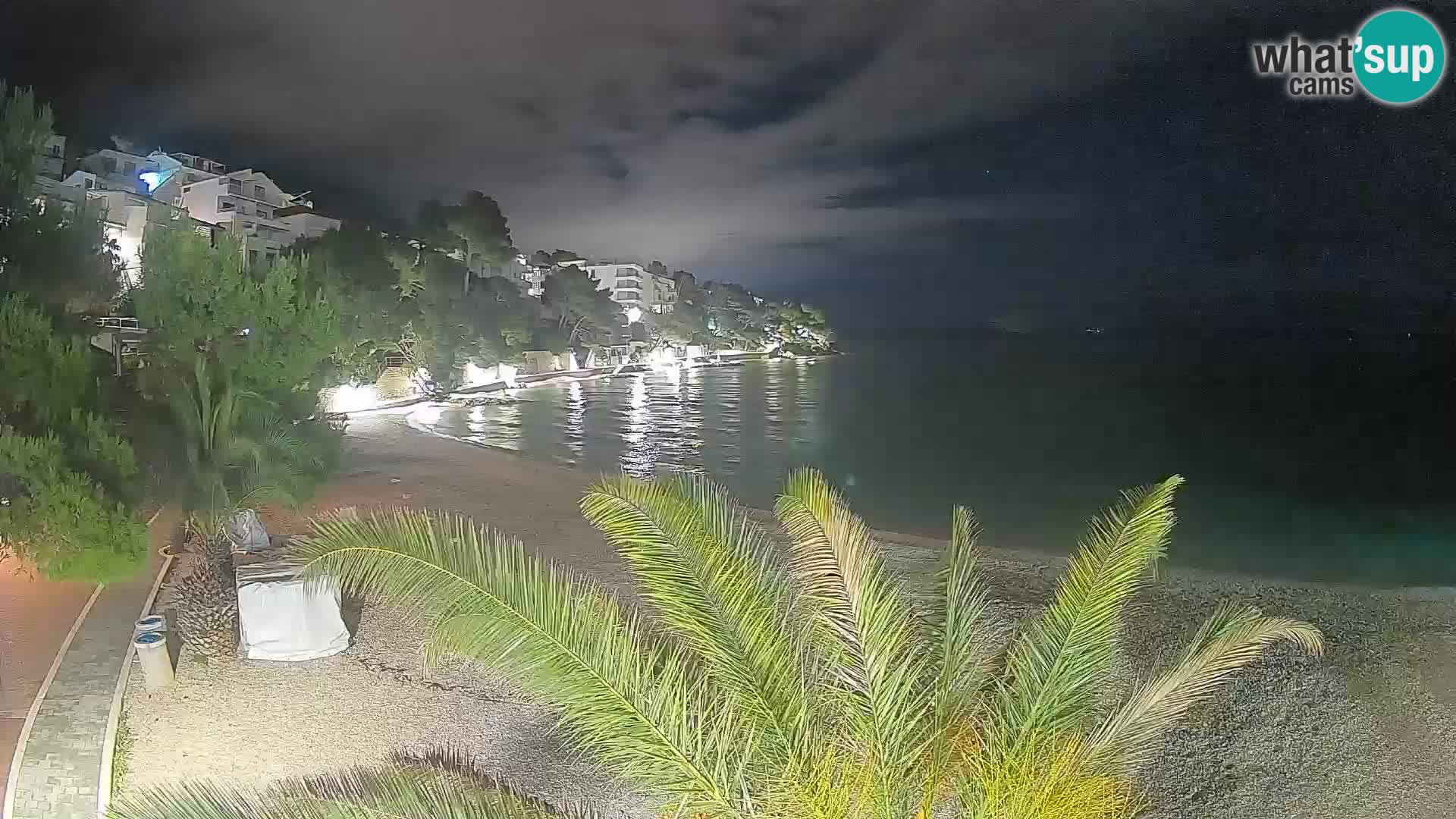 Spletna kamera Plaža Lučica Brela – Pogled v živo na Jadransko obalo