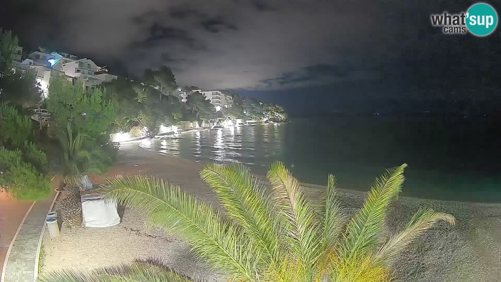 Webcam Plage Lučica Brela – Vue en direct sur la côte adriatique