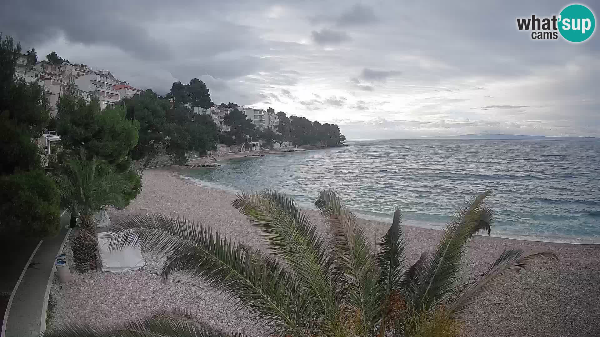 Webcam Spiaggia Lučica Brela – Vista live sulla costa adriatica