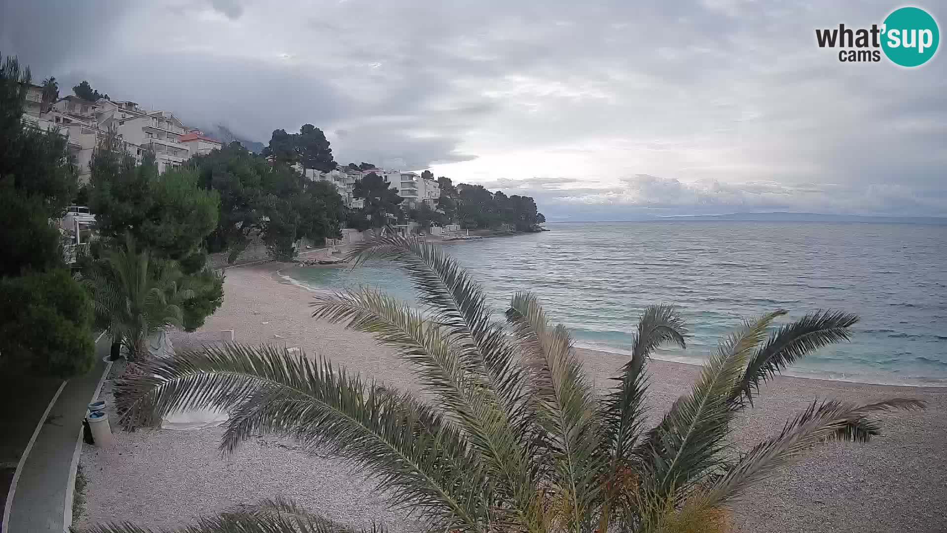 Webcam Plage Lučica Brela – Vue en direct sur la côte adriatique