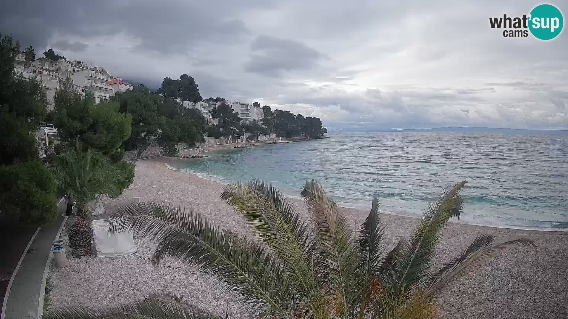 Webcam Playa Lučica Brela – Vista en directo de la costa adriática