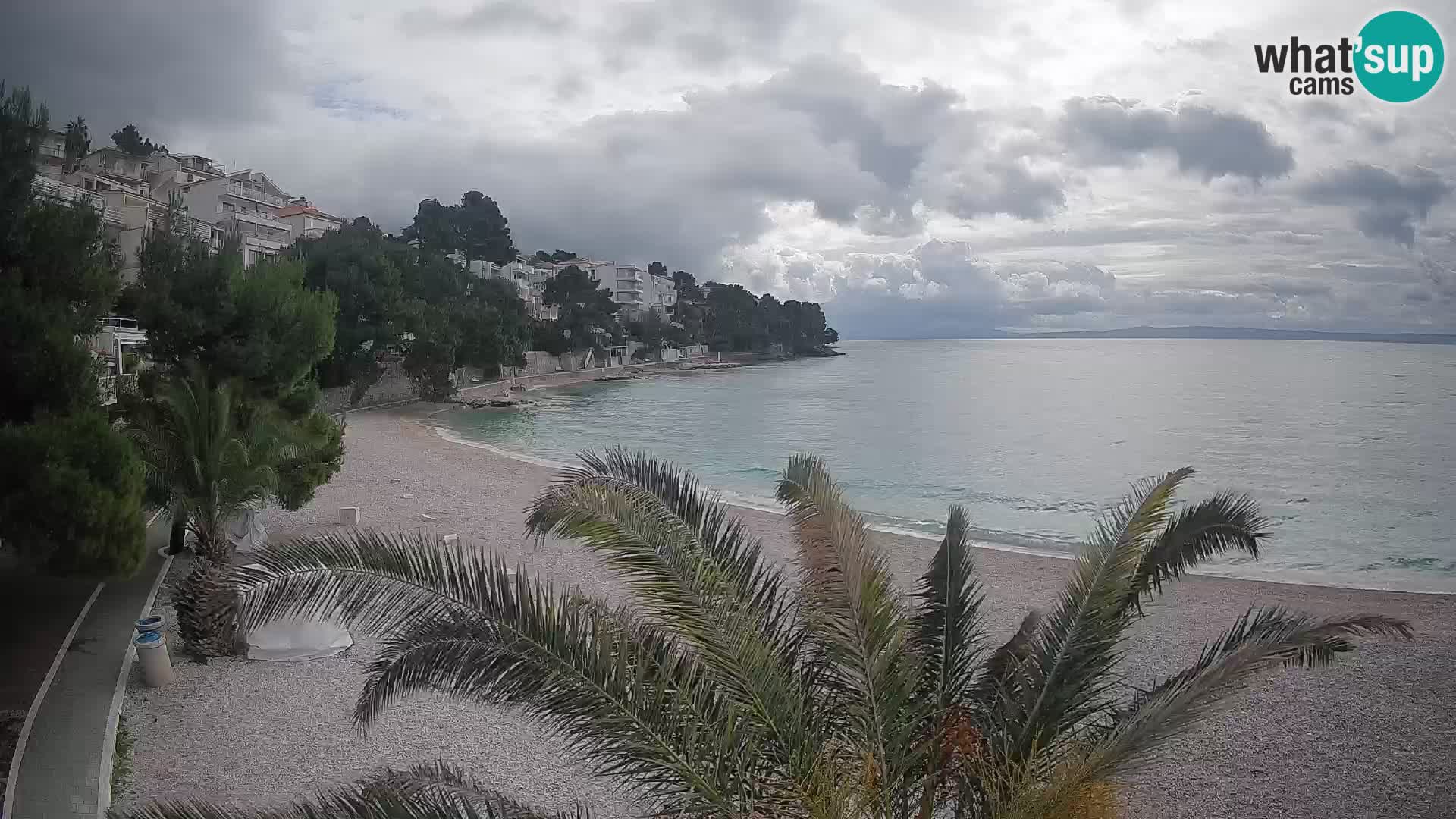 Webcam Spiaggia Lučica Brela – Vista live sulla costa adriatica