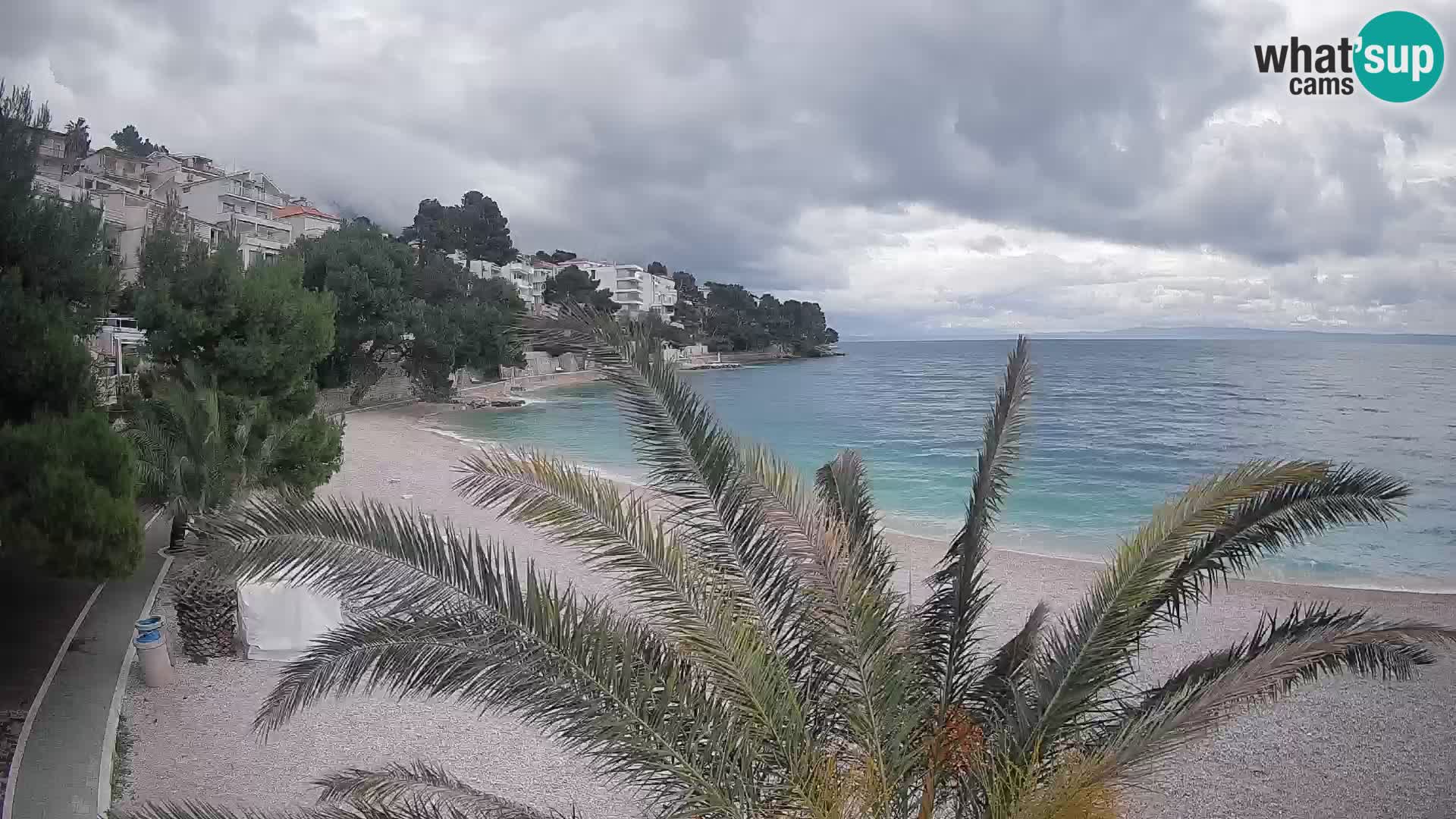Webcam Plage Lučica Brela – Vue en direct sur la côte adriatique