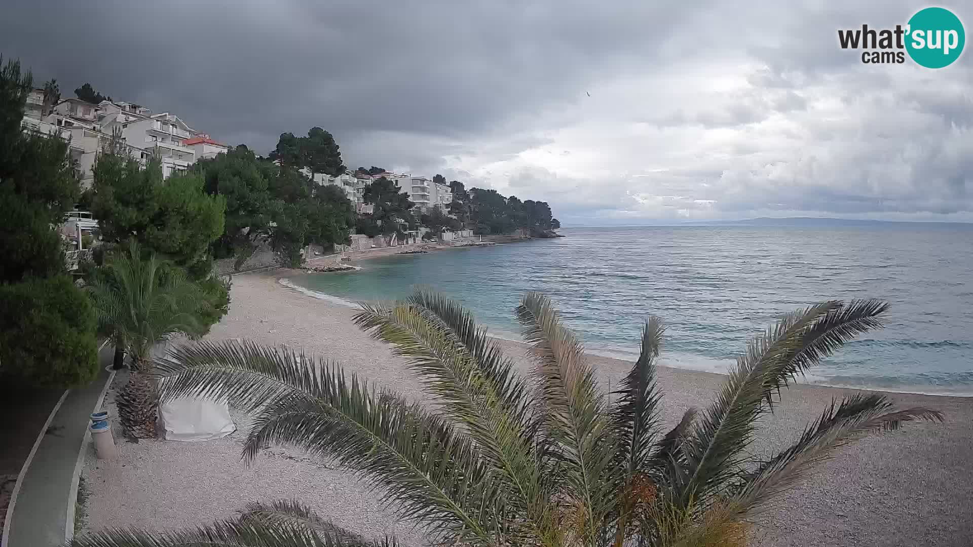 Webcam Playa Lučica Brela – Vista en directo de la costa adriática