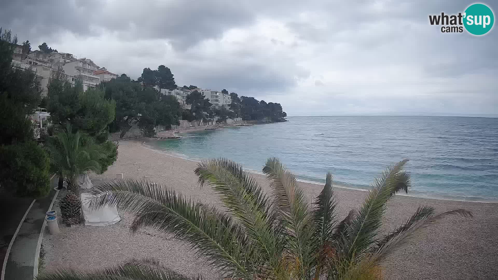 Webcam Playa Lučica Brela – Vista en directo de la costa adriática