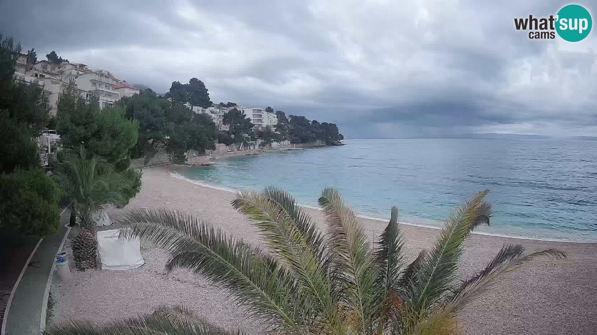 Webcam Playa Lučica Brela – Vista en directo de la costa adriática
