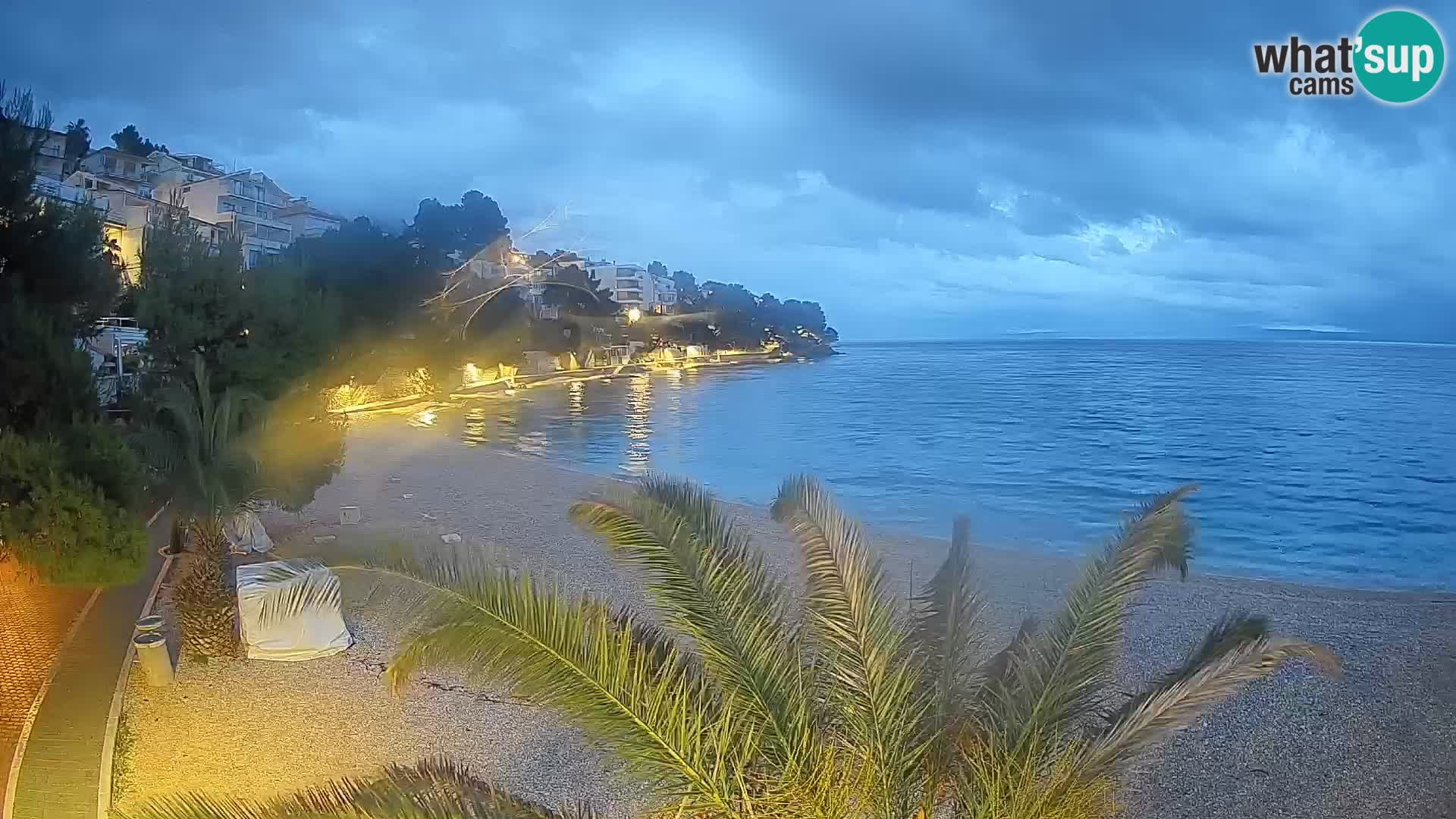 Webcam Plage Lučica Brela – Vue en direct sur la côte adriatique