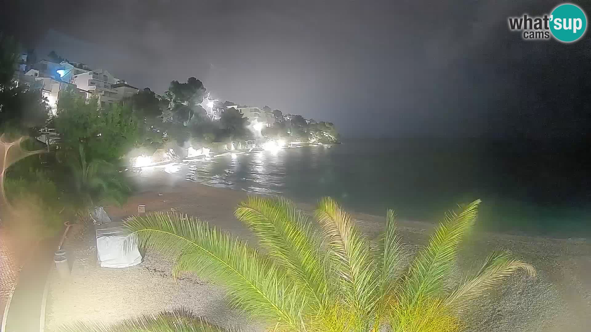 Webcam Plage Lučica Brela – Vue en direct sur la côte adriatique
