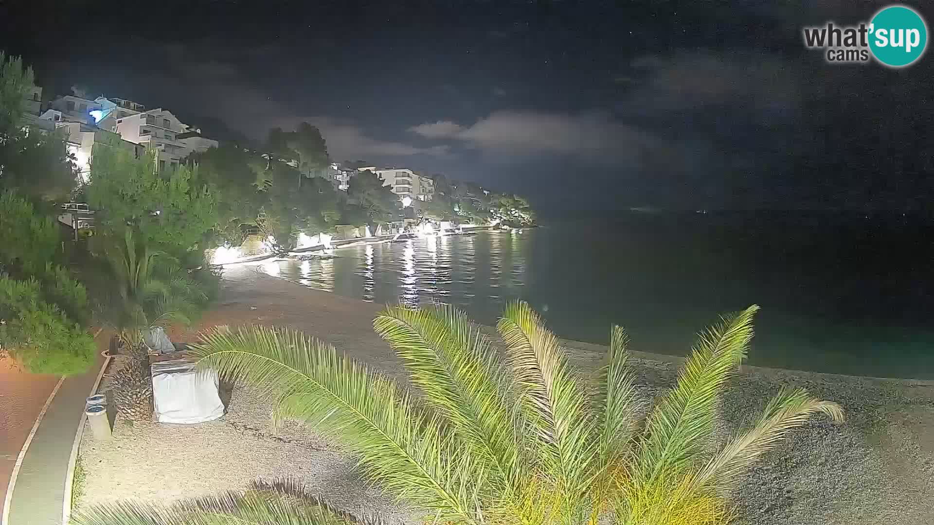 Webcam Spiaggia Lučica Brela – Vista live sulla costa adriatica