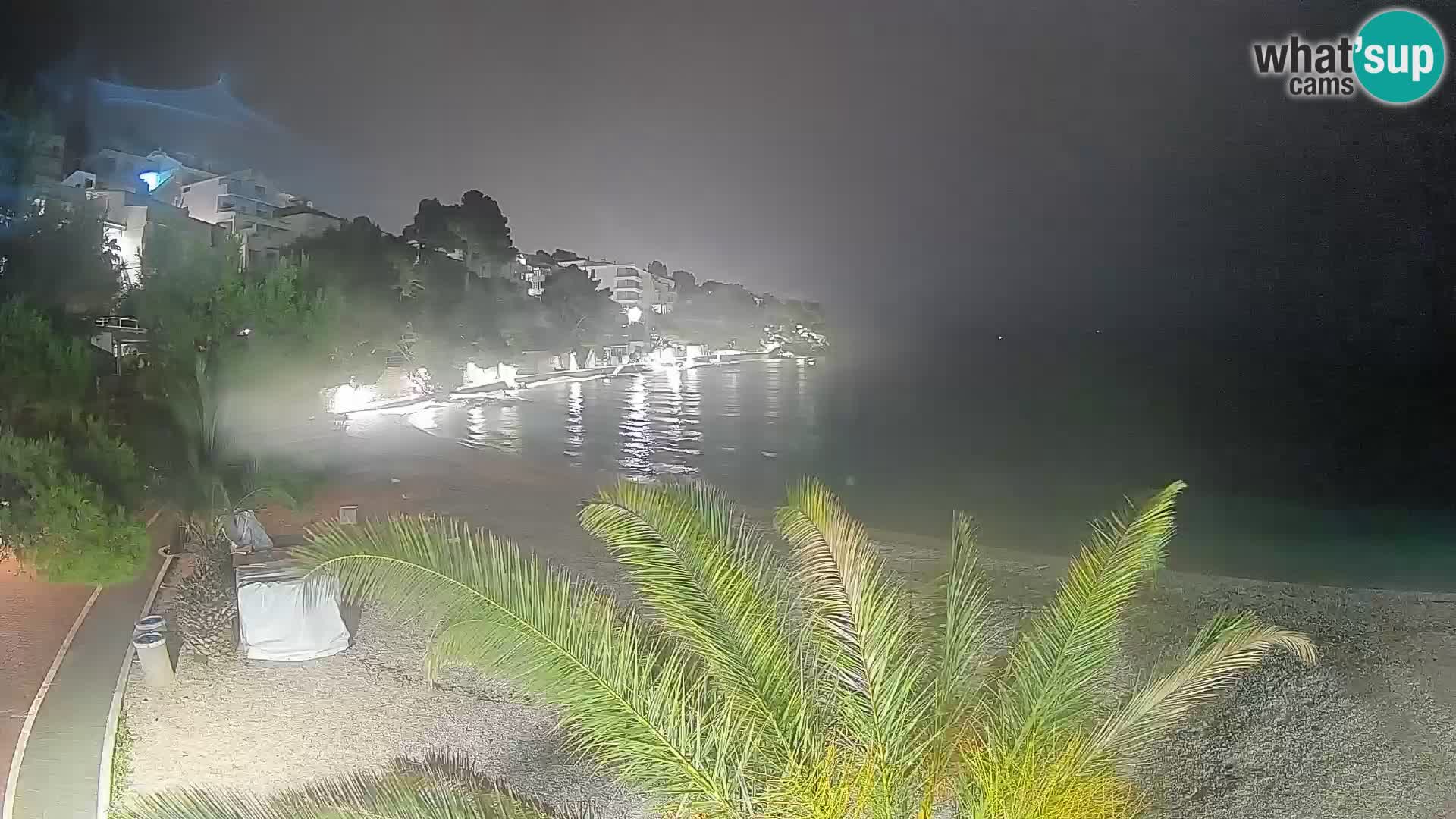 Webcam Playa Lučica Brela – Vista en directo de la costa adriática