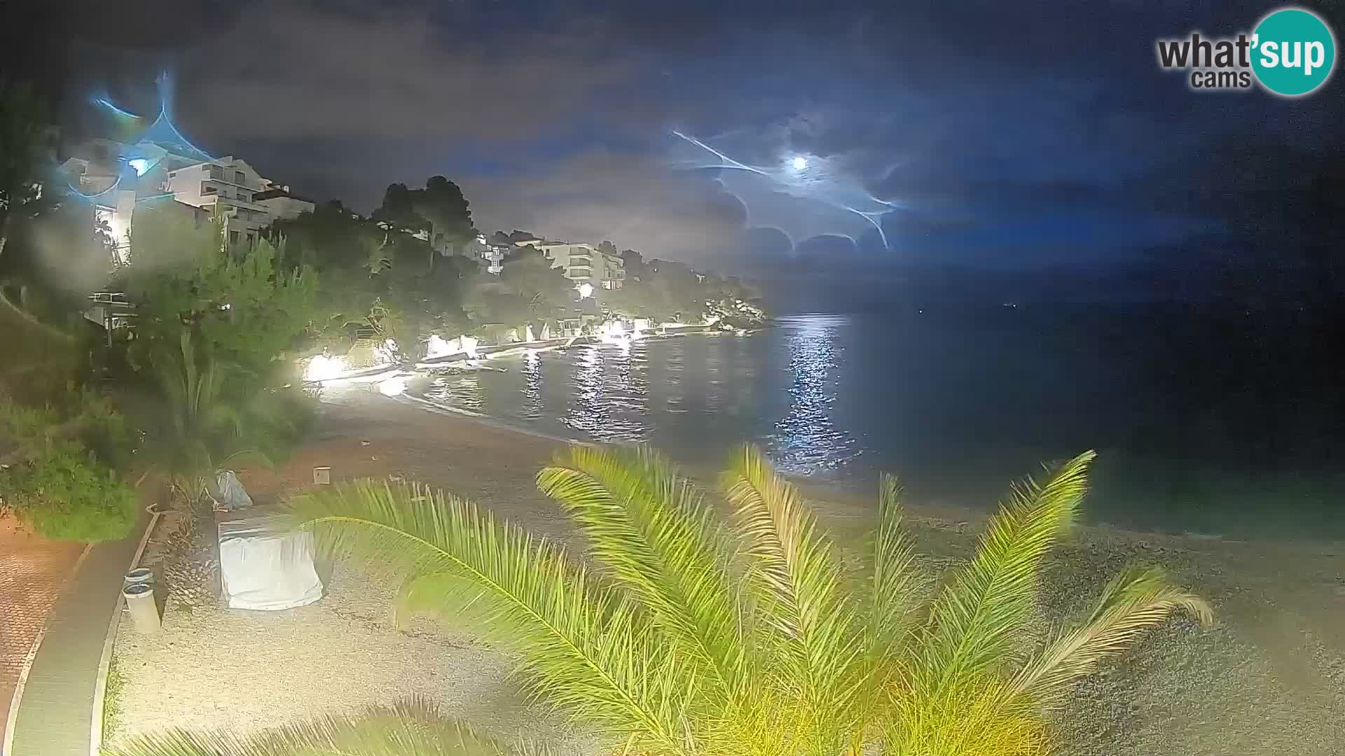 Webcam Lučica Strand Beach Brela – Liveblick von der Adriaküste