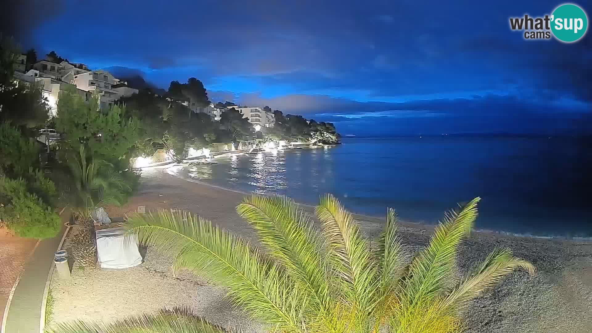 Webcam Spiaggia Lučica Brela – Vista live sulla costa adriatica