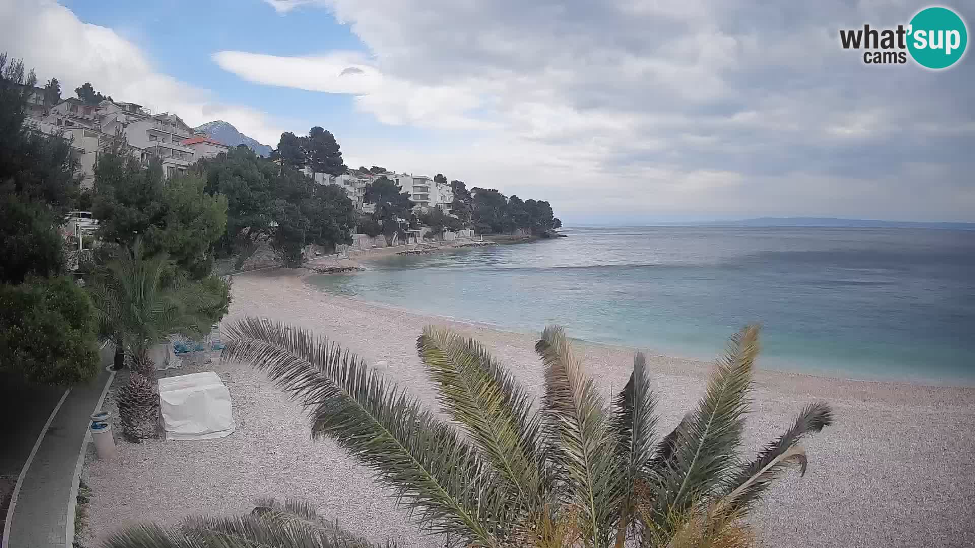 Webcam Plage Lučica Brela – Vue en direct sur la côte adriatique