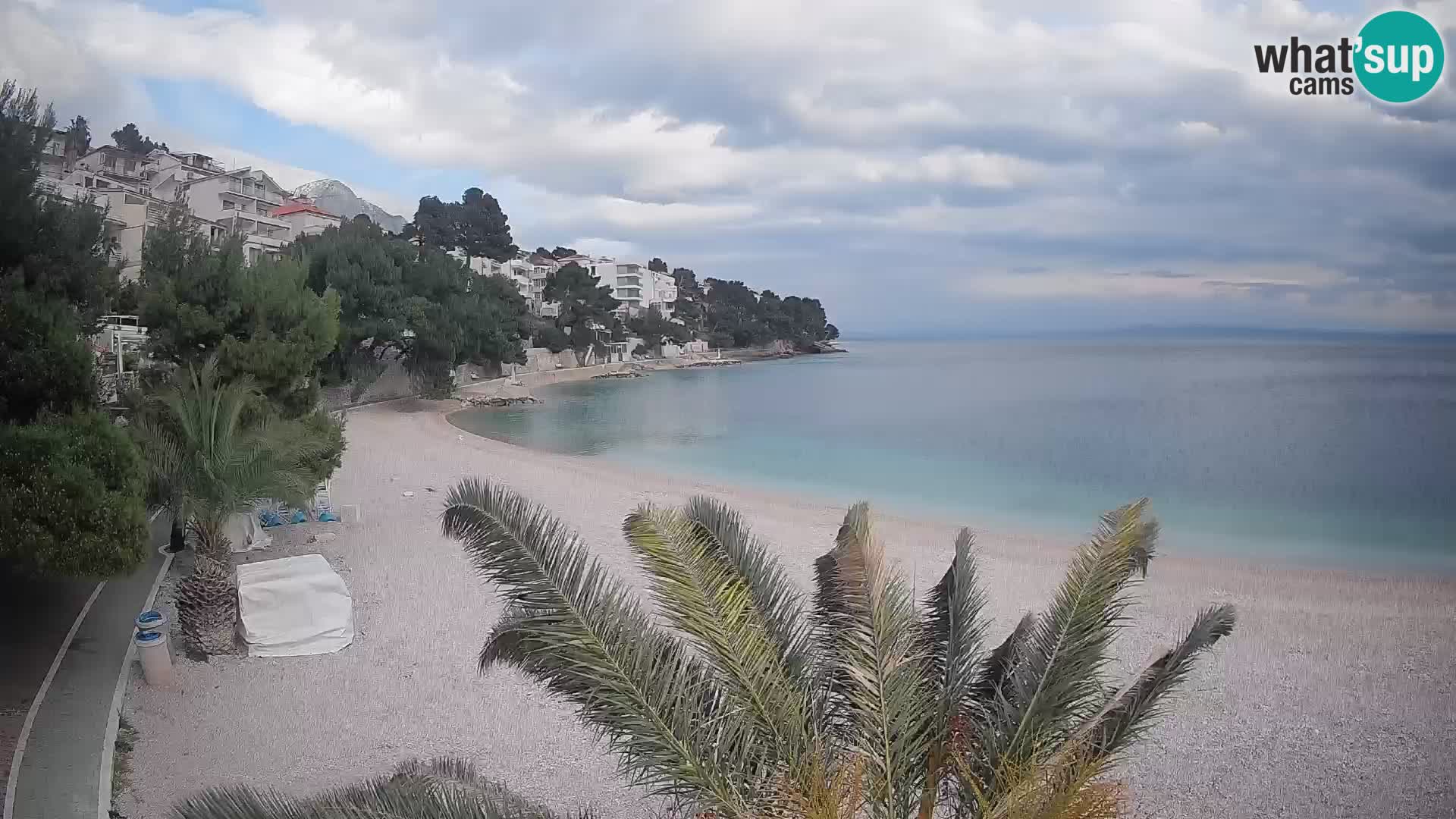 Webcam Plage Lučica Brela – Vue en direct sur la côte adriatique