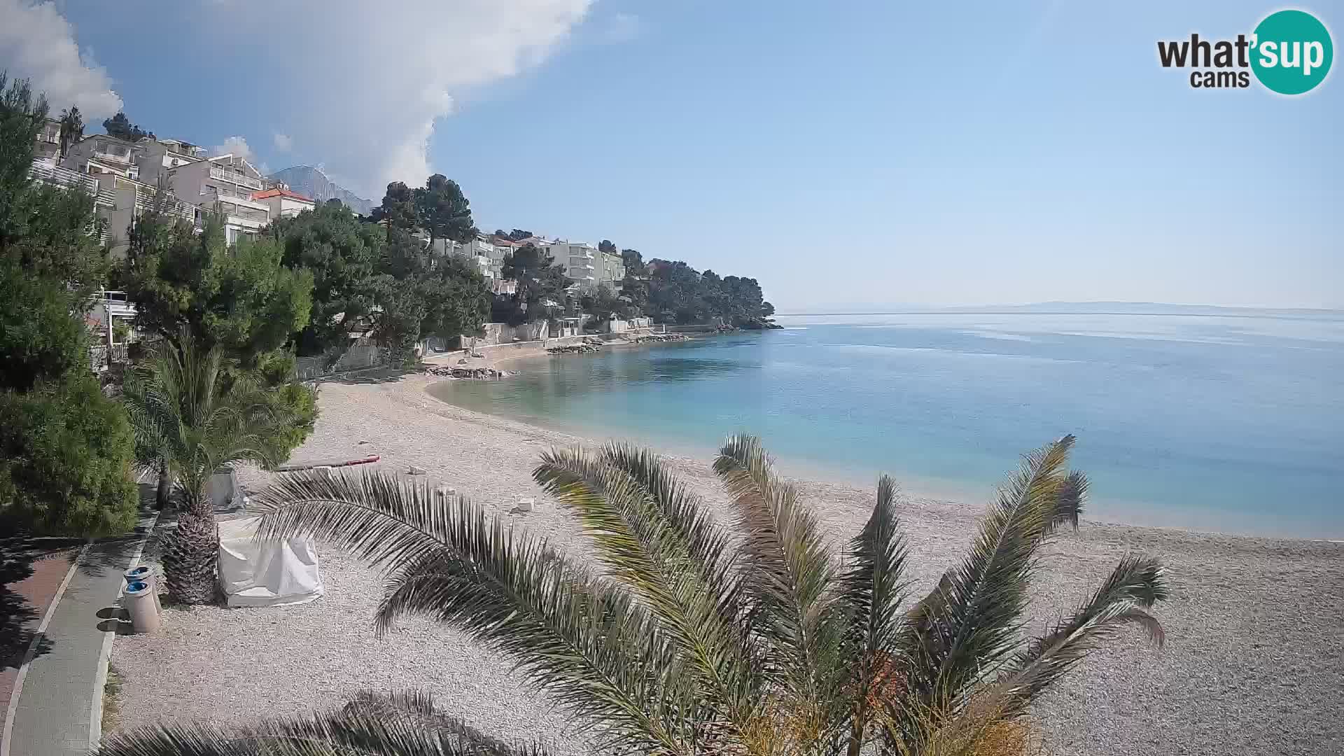 Webcam Playa Lučica Brela – Vista en directo de la costa adriática