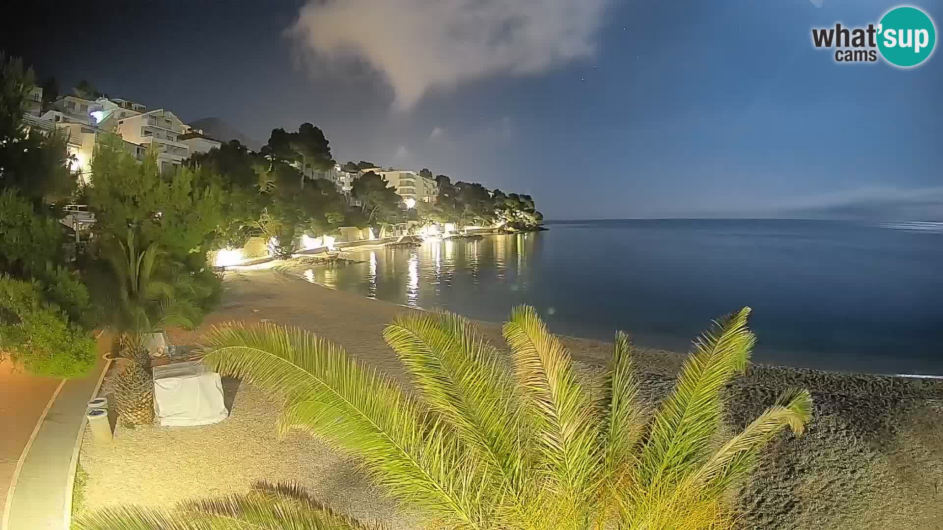 Webcam Lučica Strand Beach Brela – Liveblick von der Adriaküste