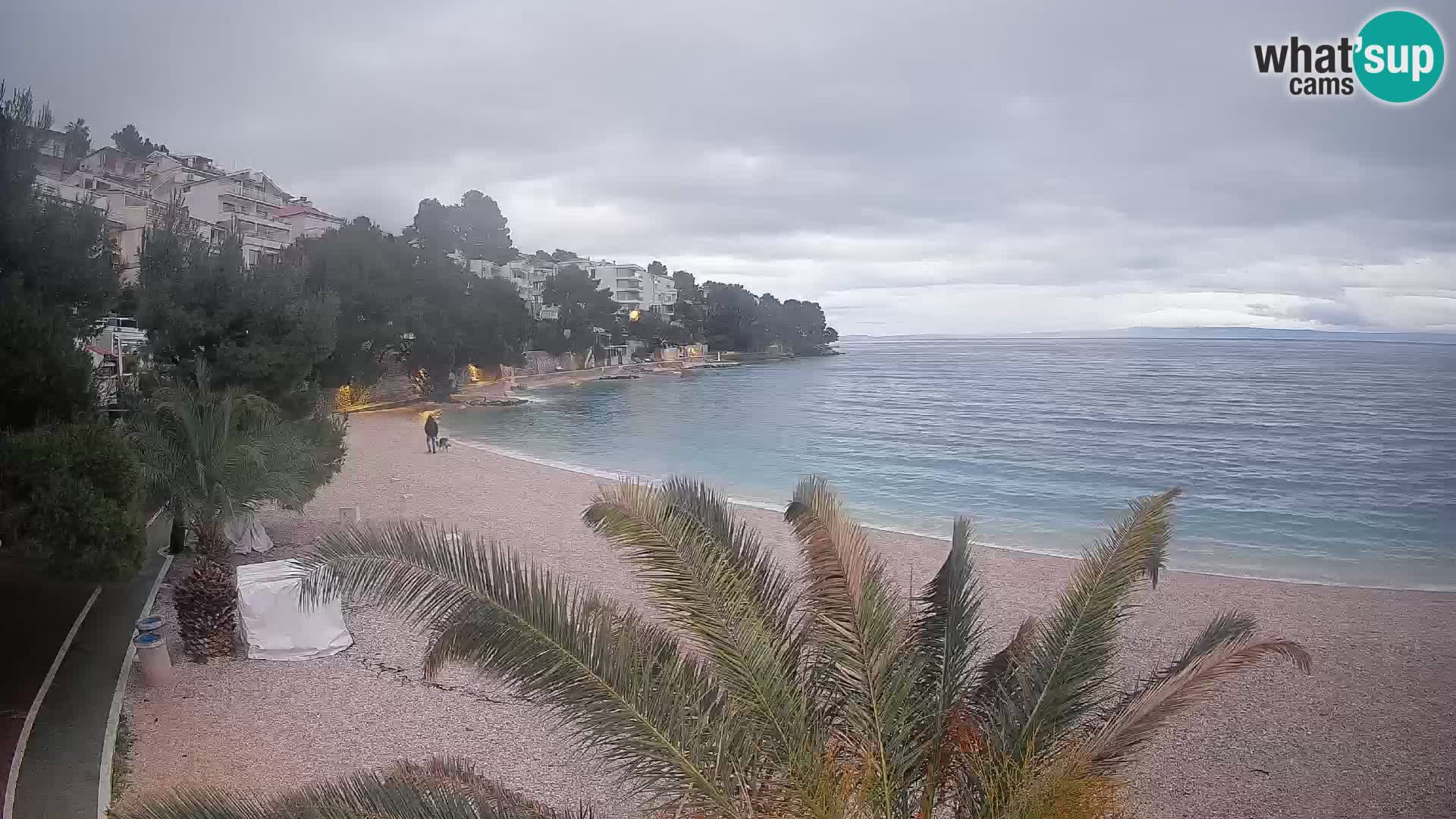 Webcam Plage Lučica Brela – Vue en direct sur la côte adriatique