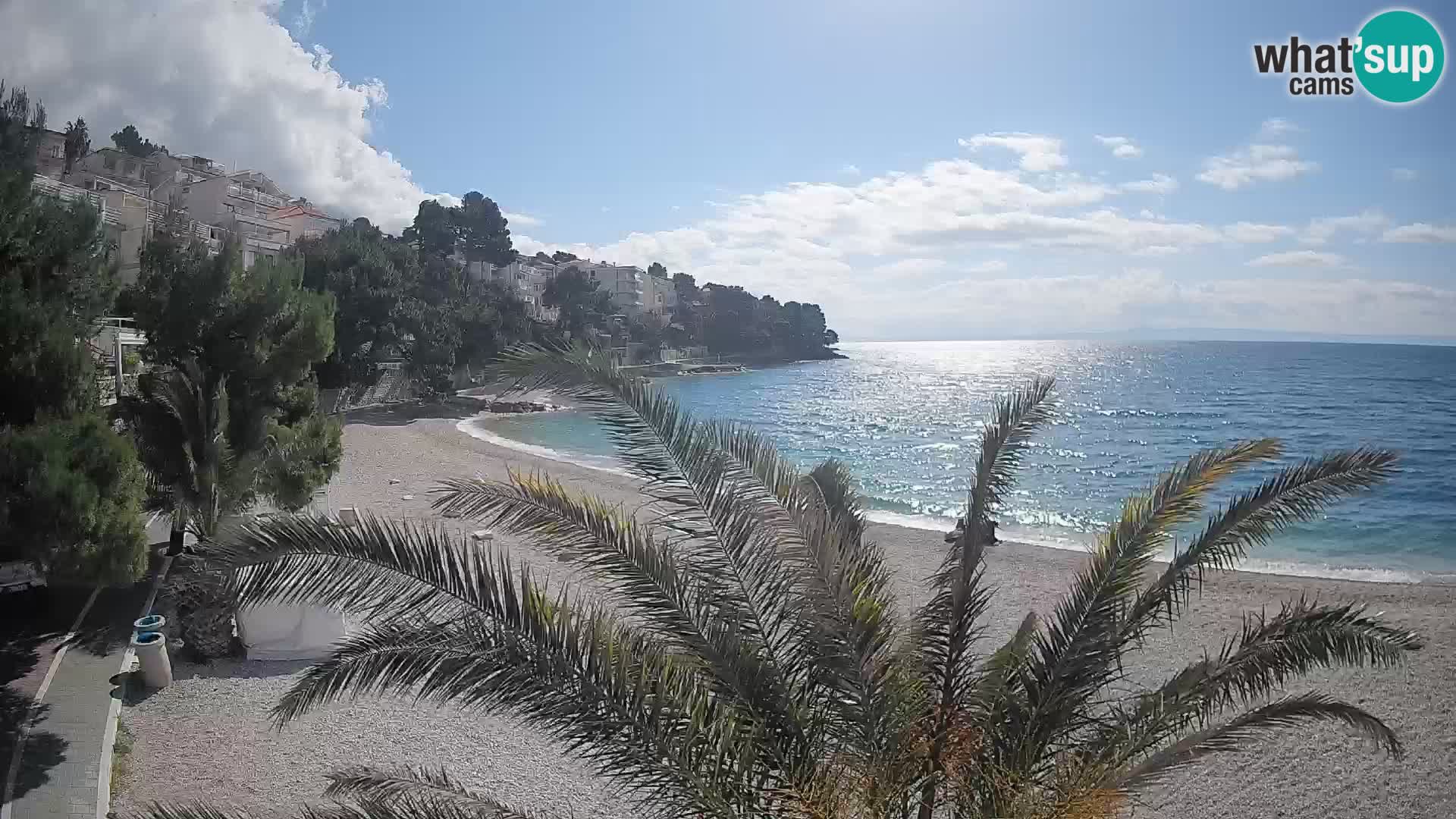 Webcam Playa Lučica Brela – Vista en directo de la costa adriática
