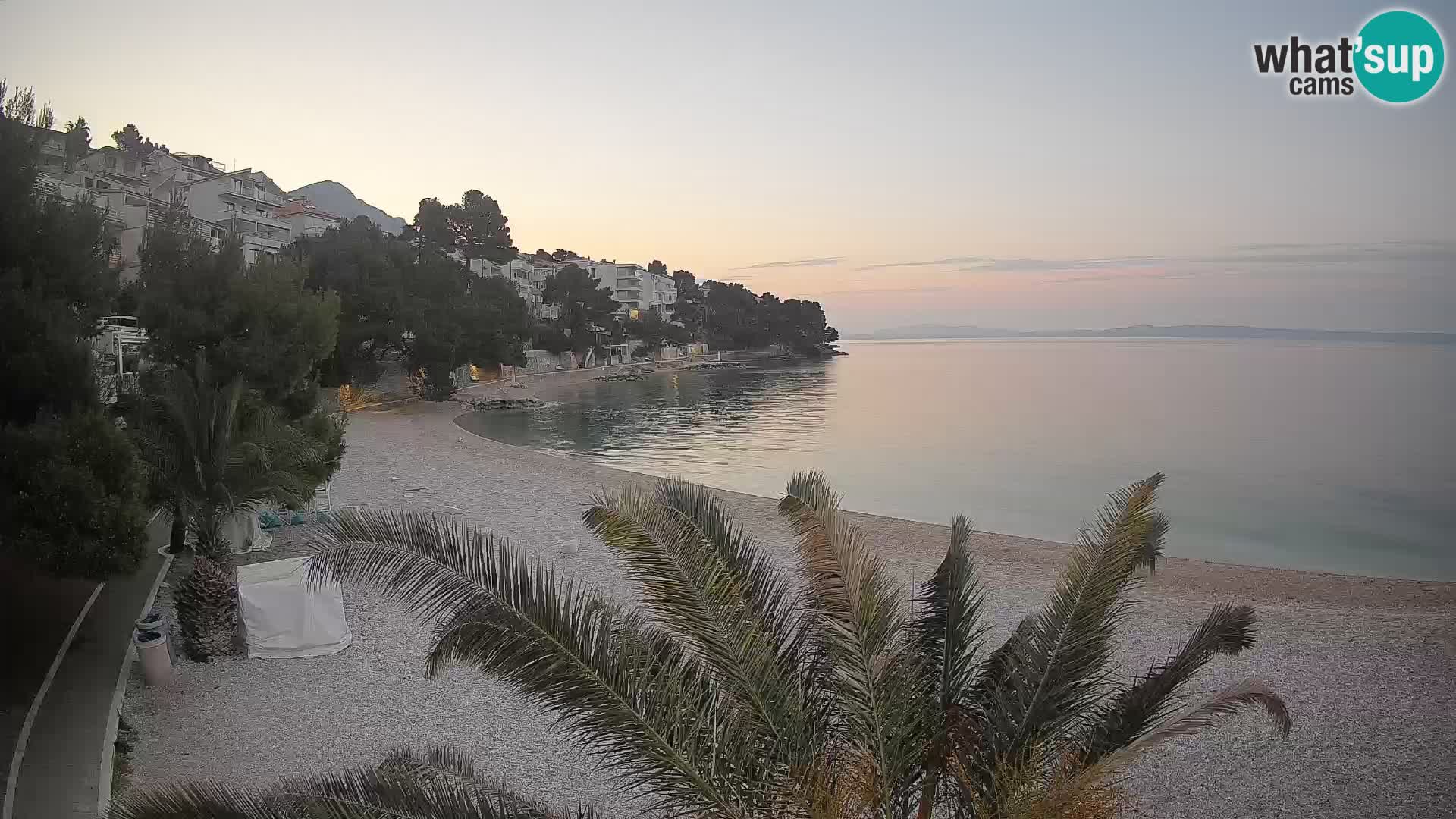 Webcam Spiaggia Lučica Brela – Vista live sulla costa adriatica