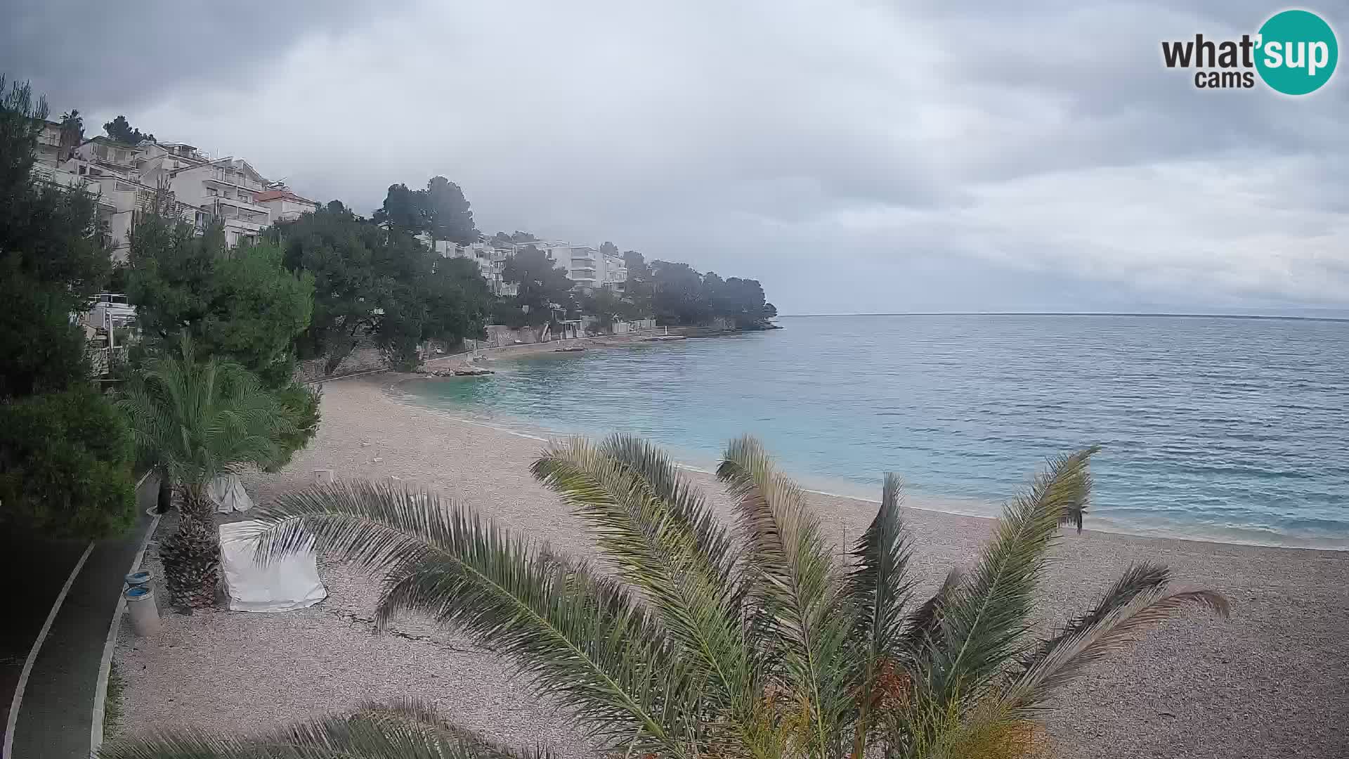 Webcam Lučica Beach Brela – Live View from the Adriatic Coast