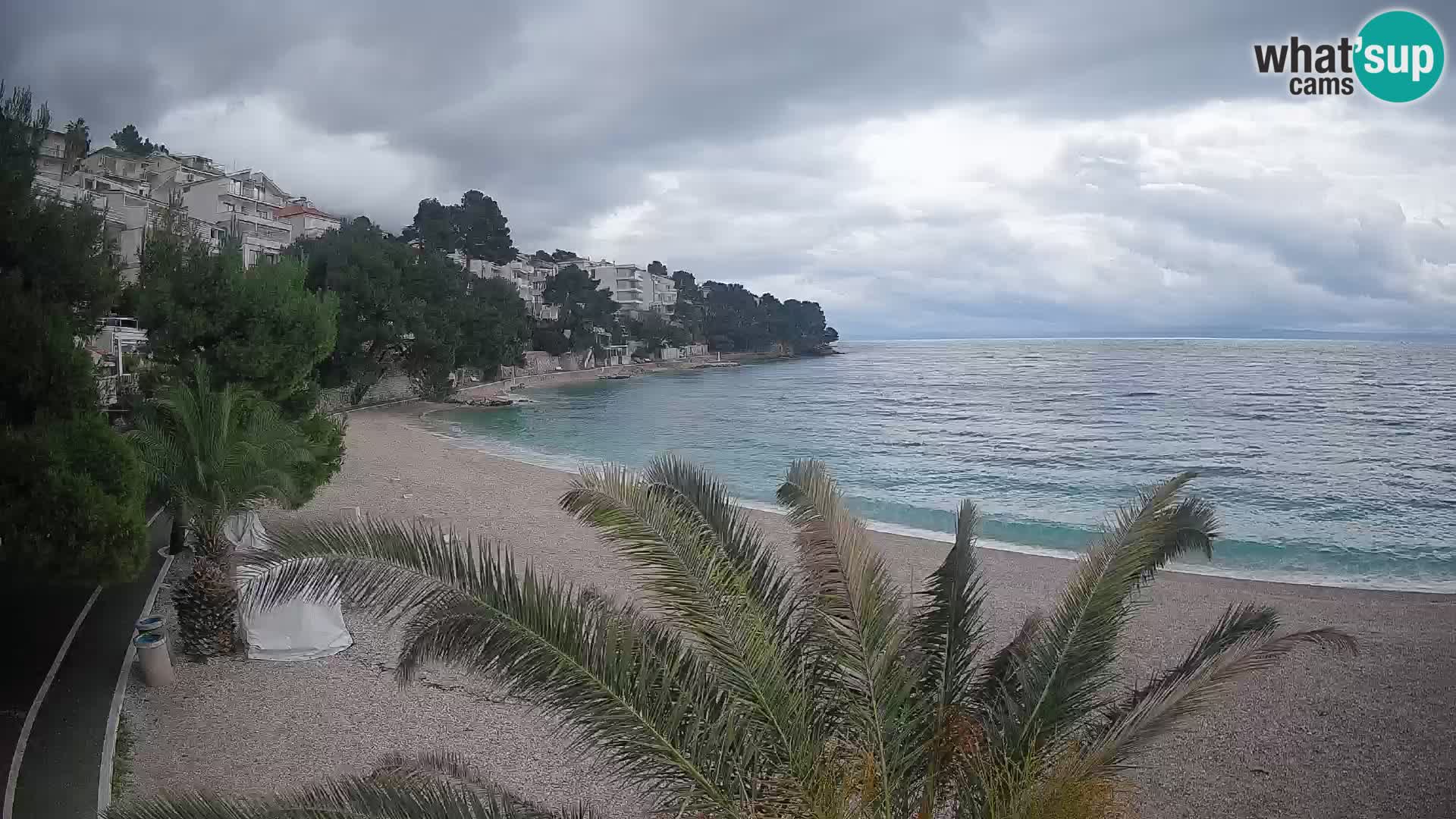 Webcam Lučica Beach Brela – Live View from the Adriatic Coast