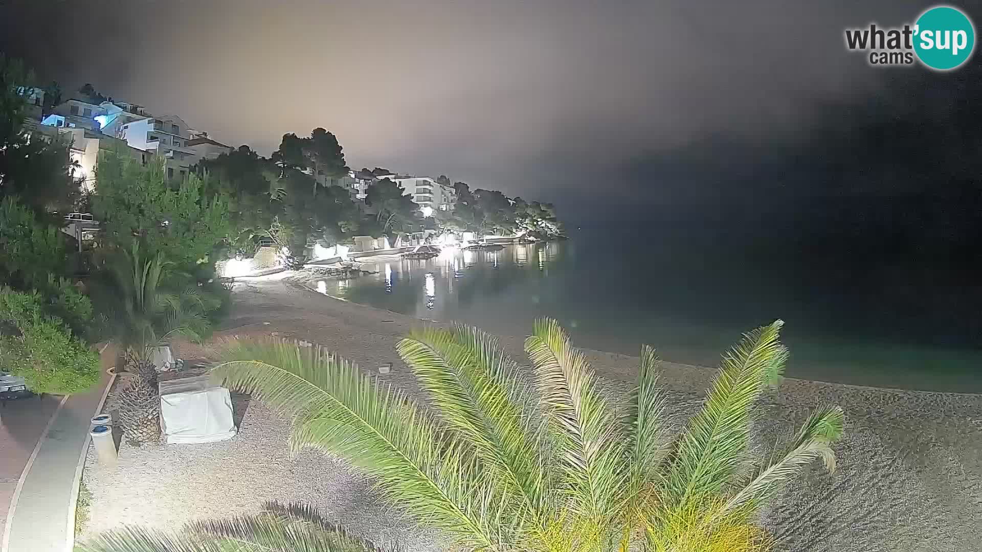 Webcam Plage Lučica Brela – Vue en direct sur la côte adriatique
