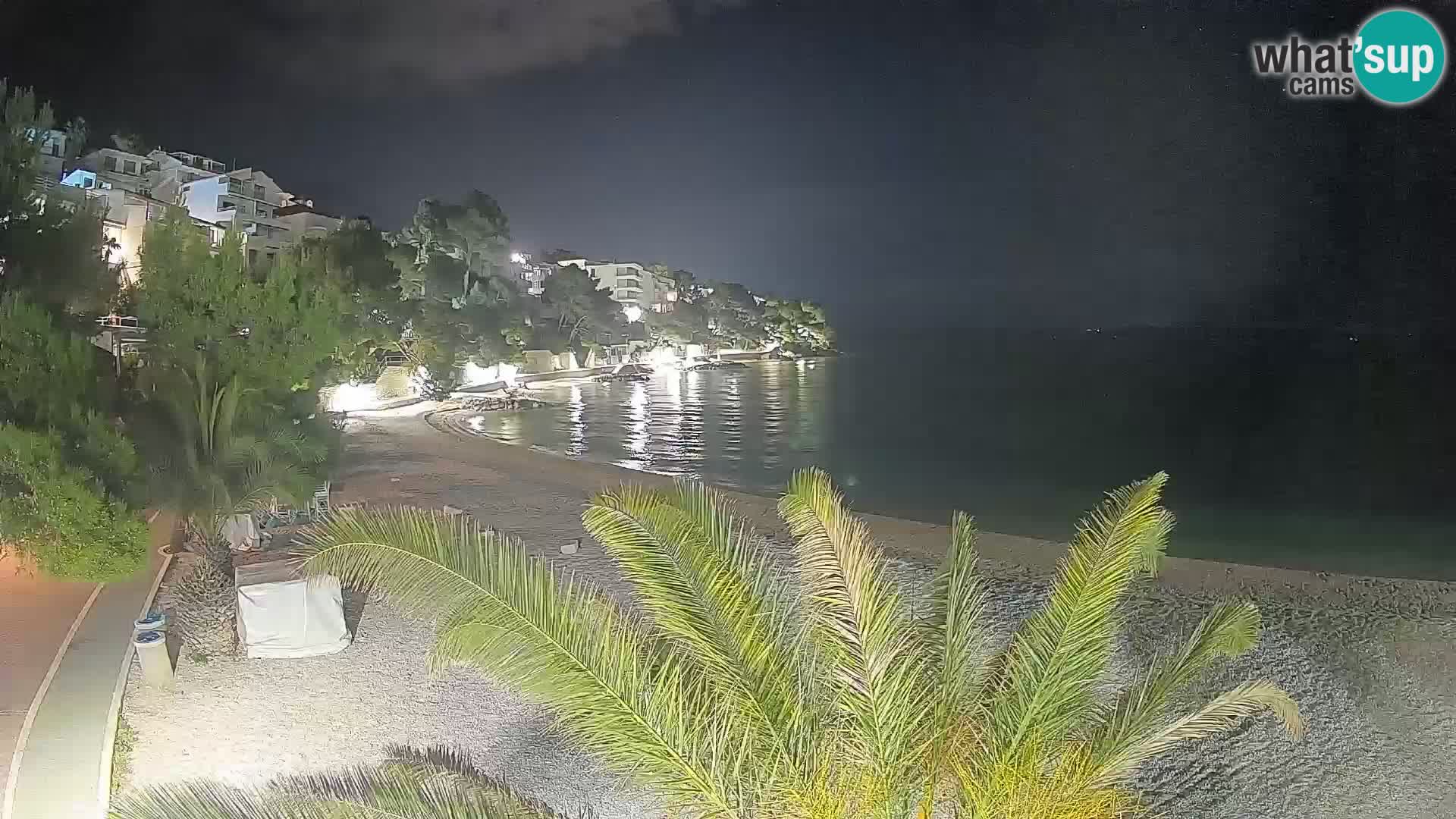 Webcam Lučica Strand Beach Brela – Liveblick von der Adriaküste