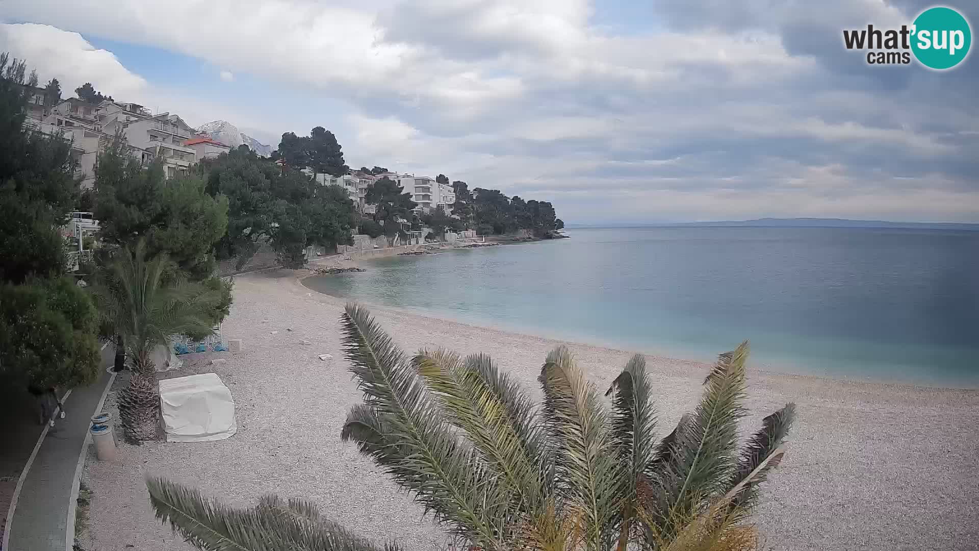 Webcam Spiaggia Lučica Brela – Vista live sulla costa adriatica