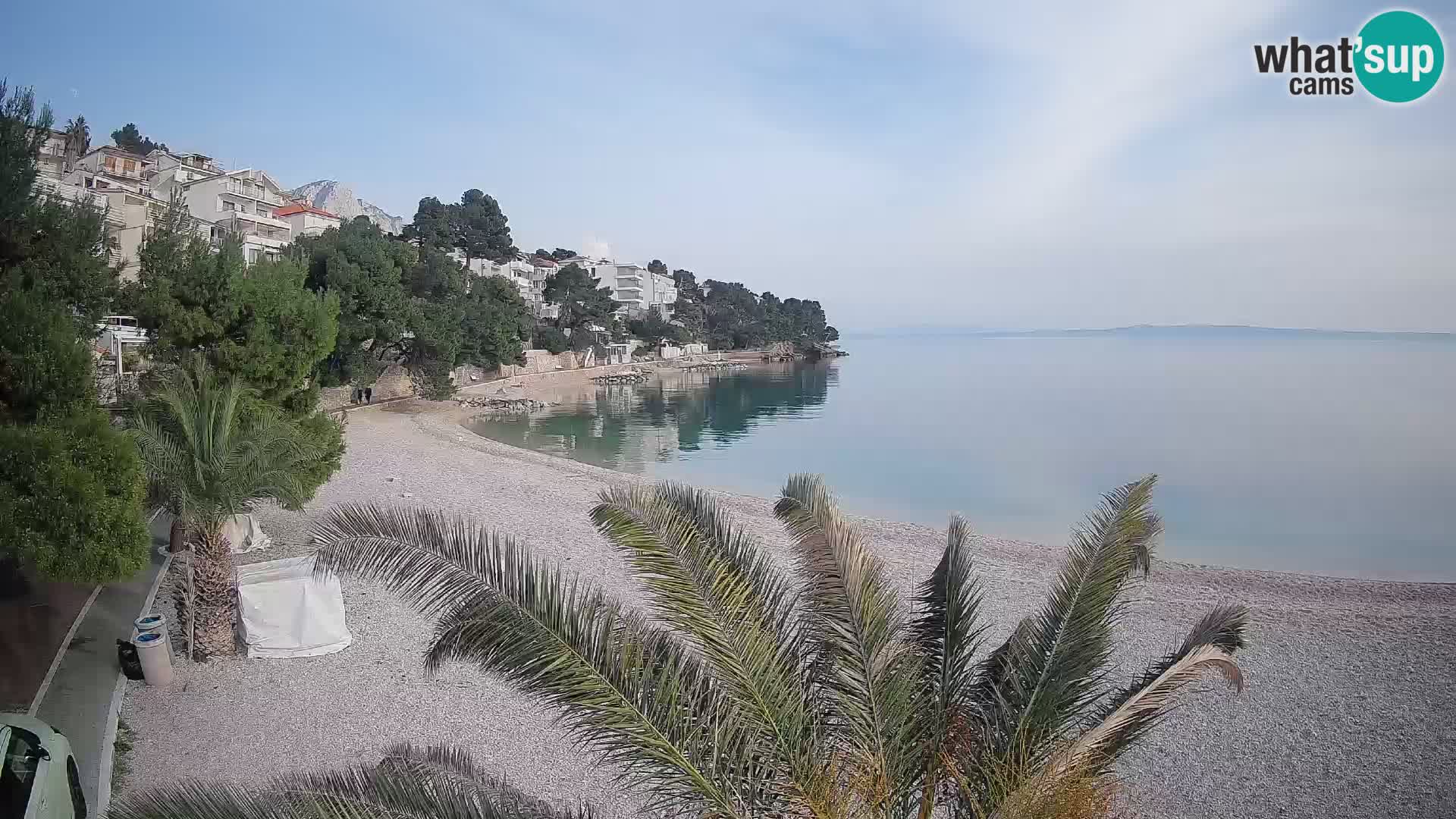 Webcam Spiaggia Lučica Brela – Vista live sulla costa adriatica