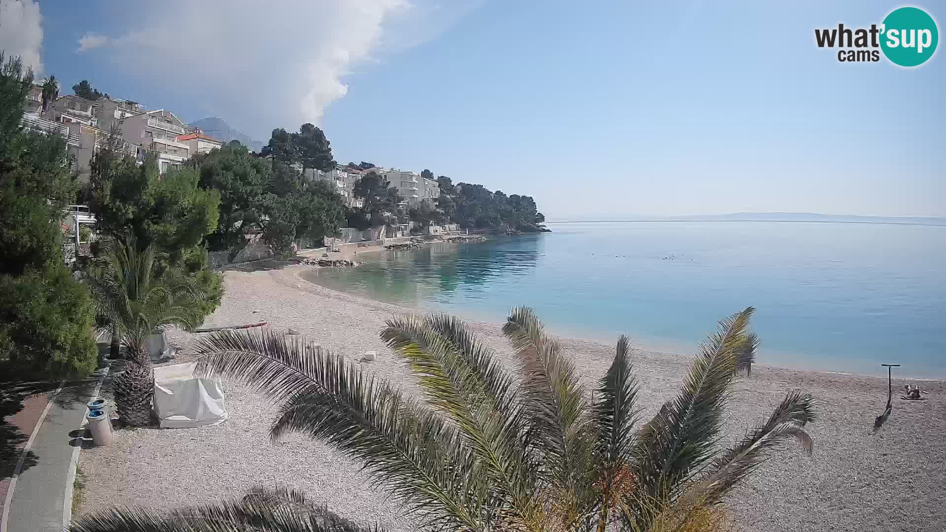 Webcam Playa Lučica Brela – Vista en directo de la costa adriática