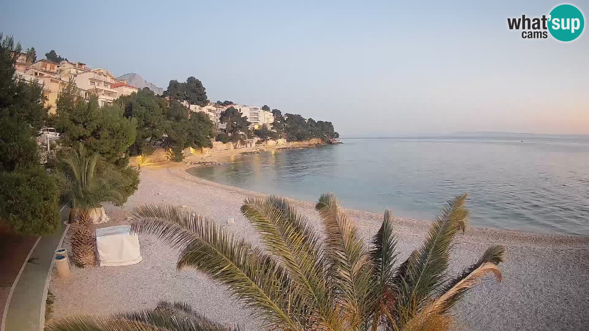 Webcam Plage Lučica Brela – Vue en direct sur la côte adriatique