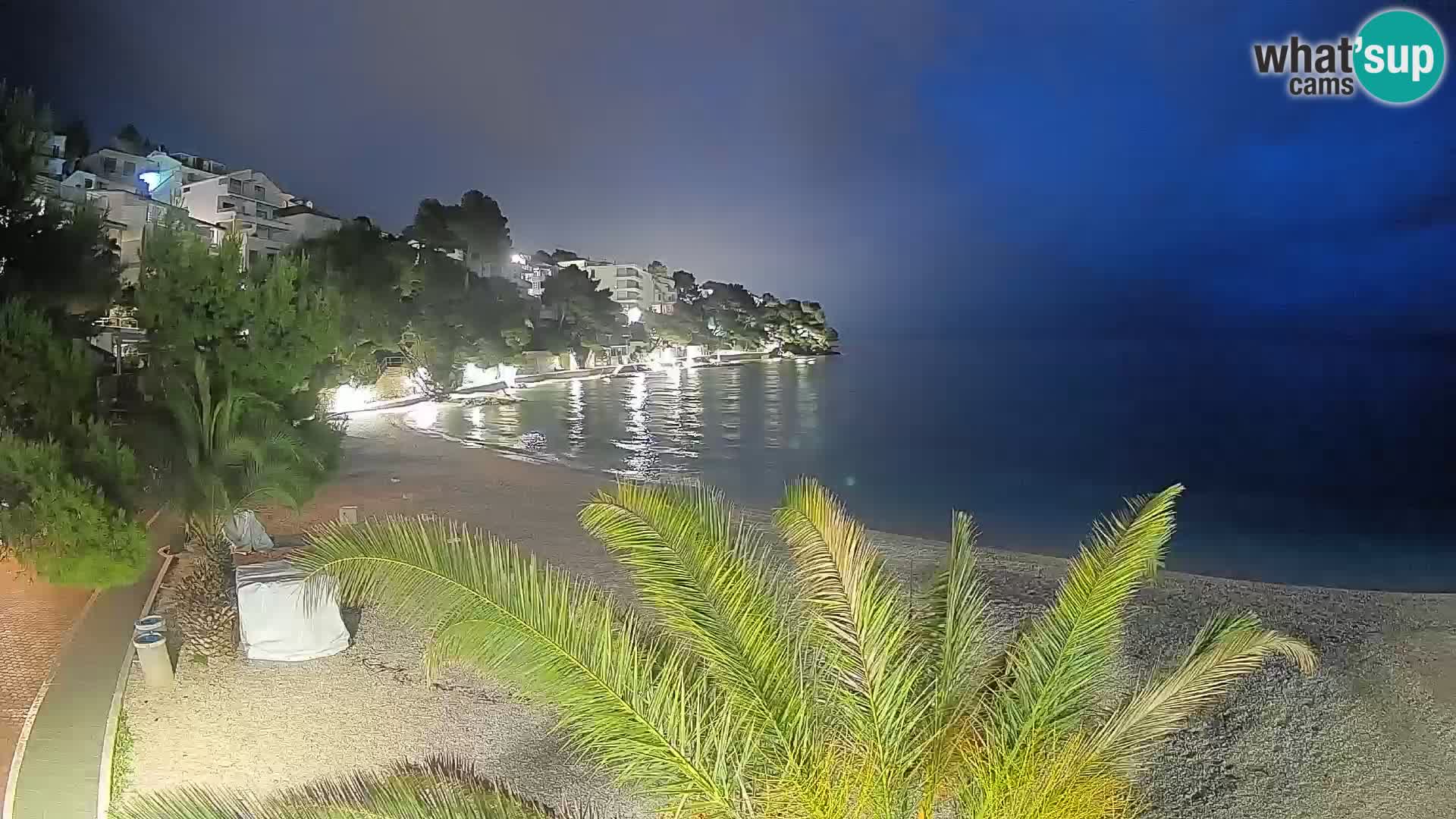 Webcam Plage Lučica Brela – Vue en direct sur la côte adriatique