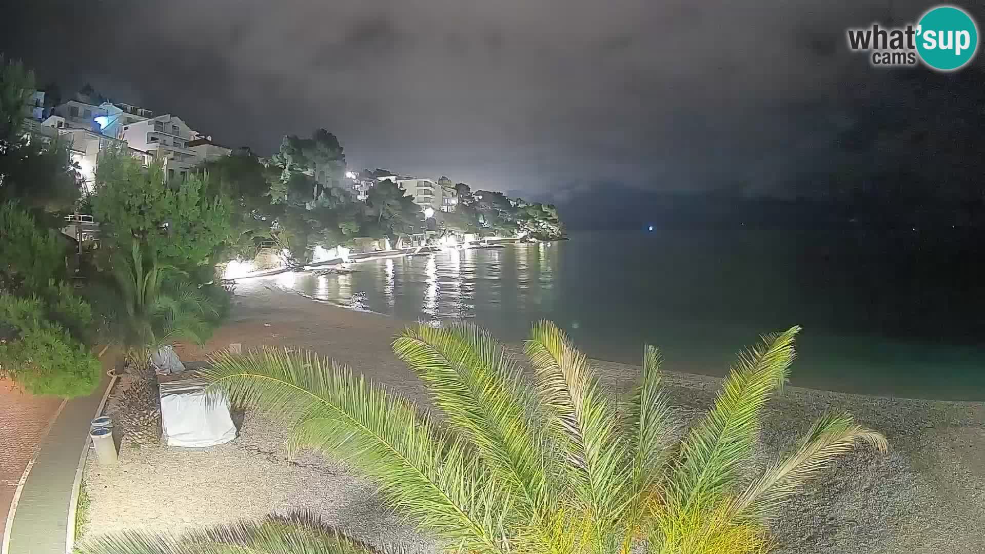 Webcam Playa Lučica Brela – Vista en directo de la costa adriática