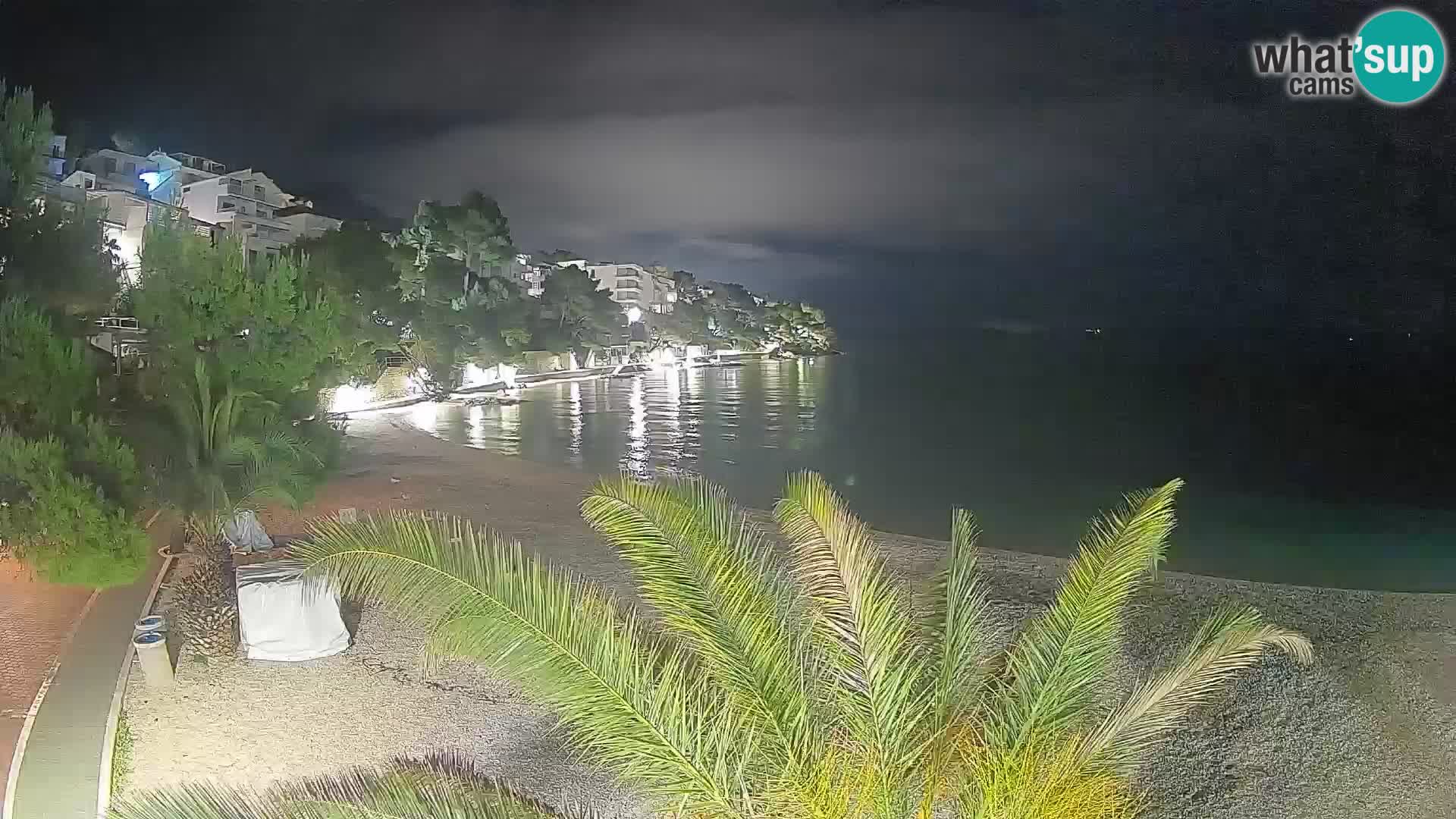 Webcam Lučica Strand Beach Brela – Liveblick von der Adriaküste