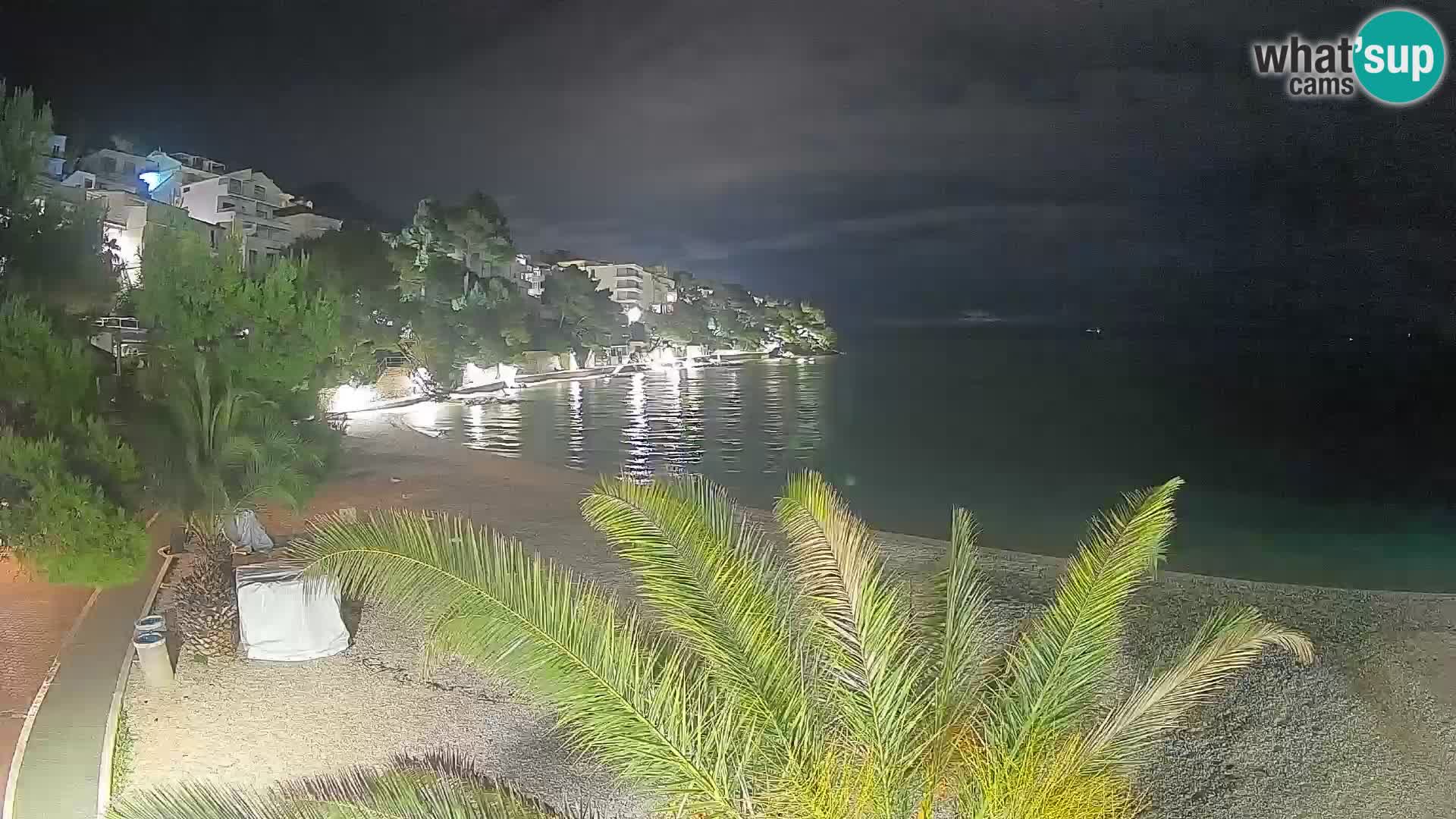 Webcam Lučica Strand Beach Brela – Liveblick von der Adriaküste